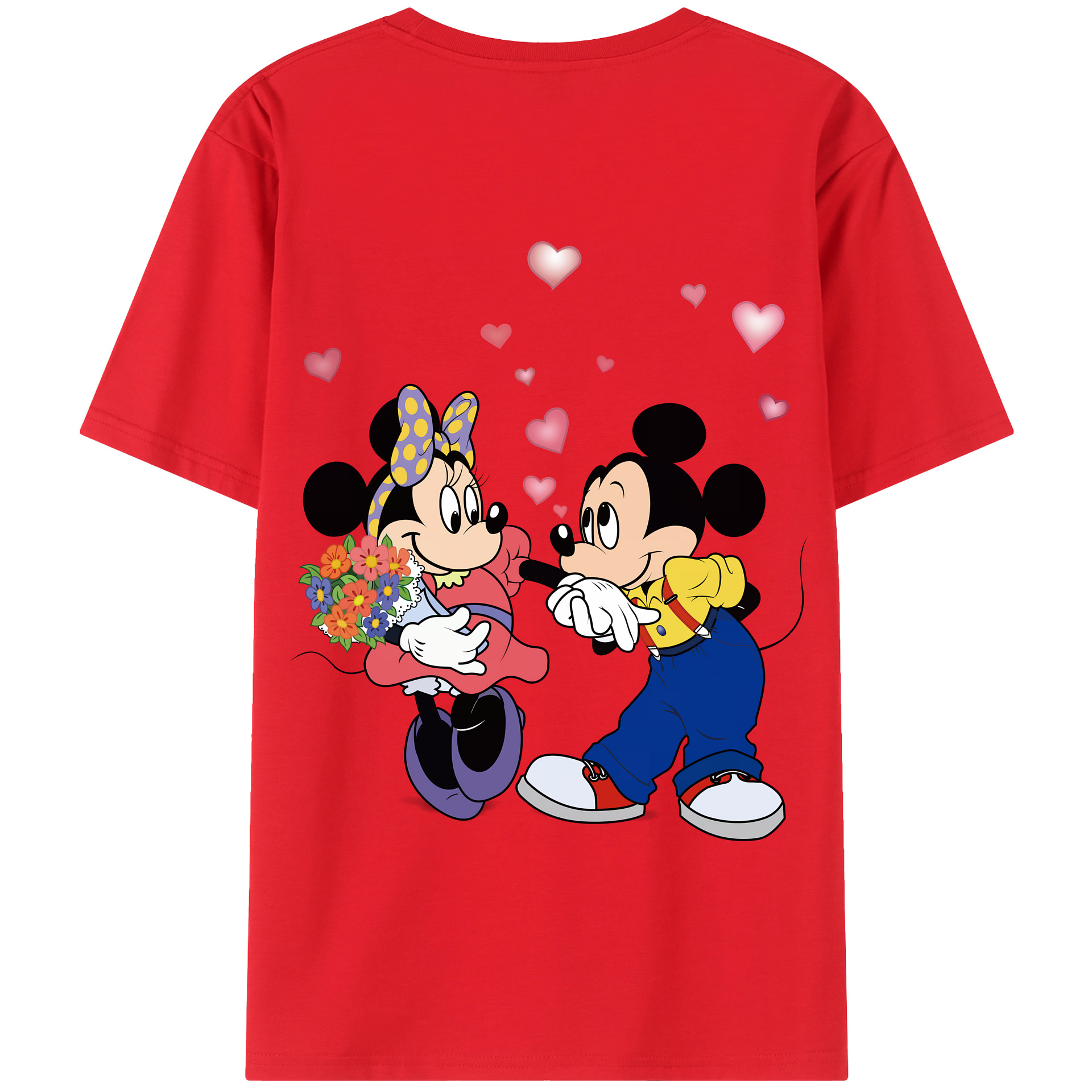 （画像用） ミッキーマウス Mickey Mouse 綿100％半袖Tシャツ（背面プリント）