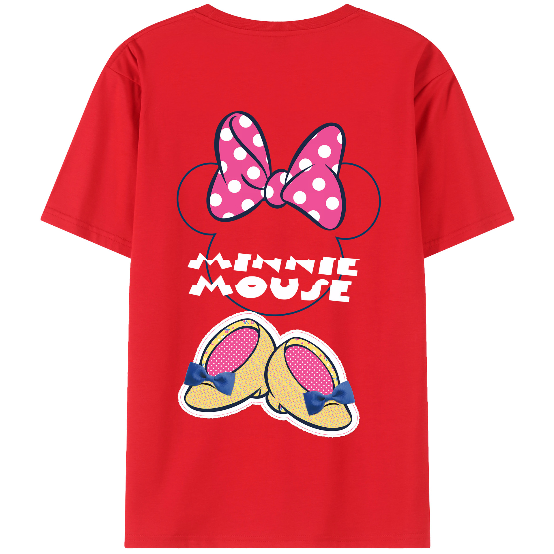 （画像用） ミッキーマウス Mickey Mouse 綿100％半袖Tシャツ（背面プリント）