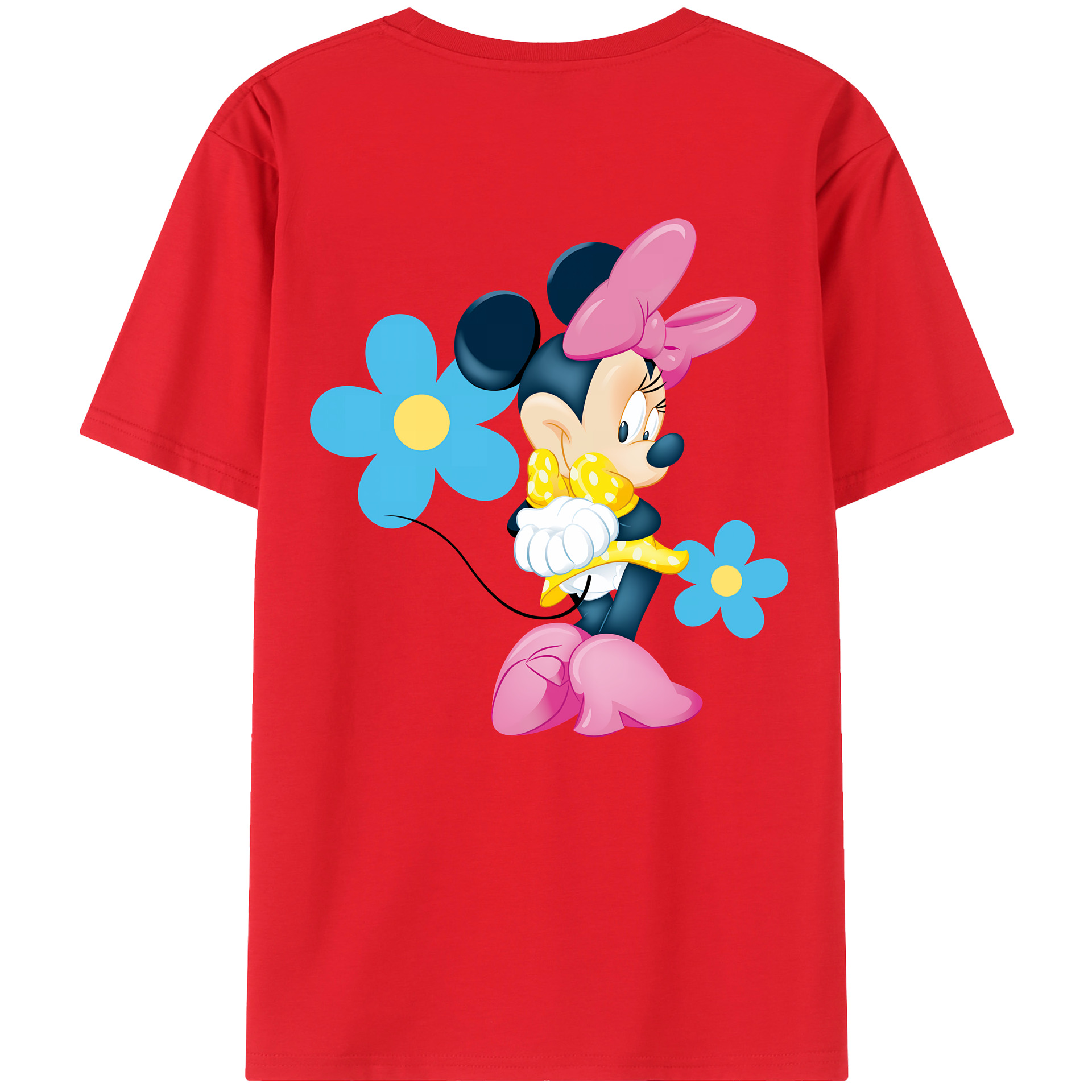 （画像用） ミッキーマウス Mickey Mouse 綿100％半袖Tシャツ（背面プリント）
