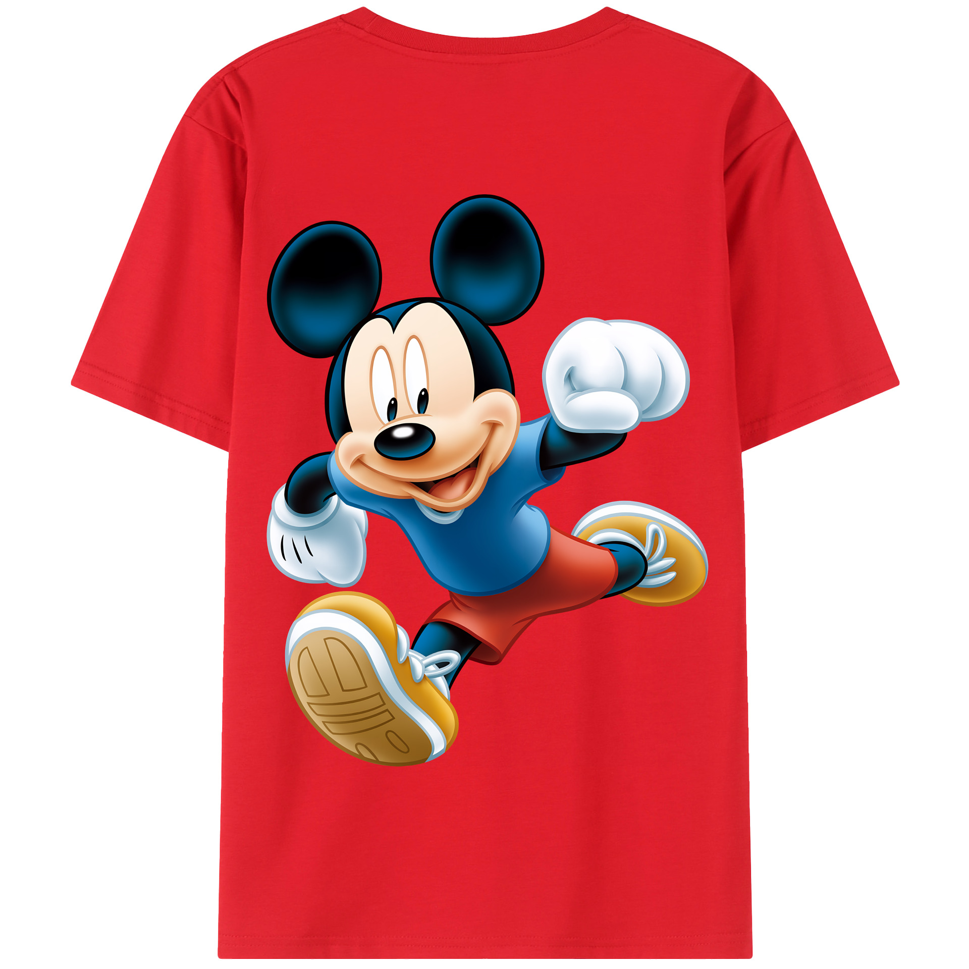 （画像用） ミッキーマウス Mickey Mouse 綿100％半袖Tシャツ（背面プリント）