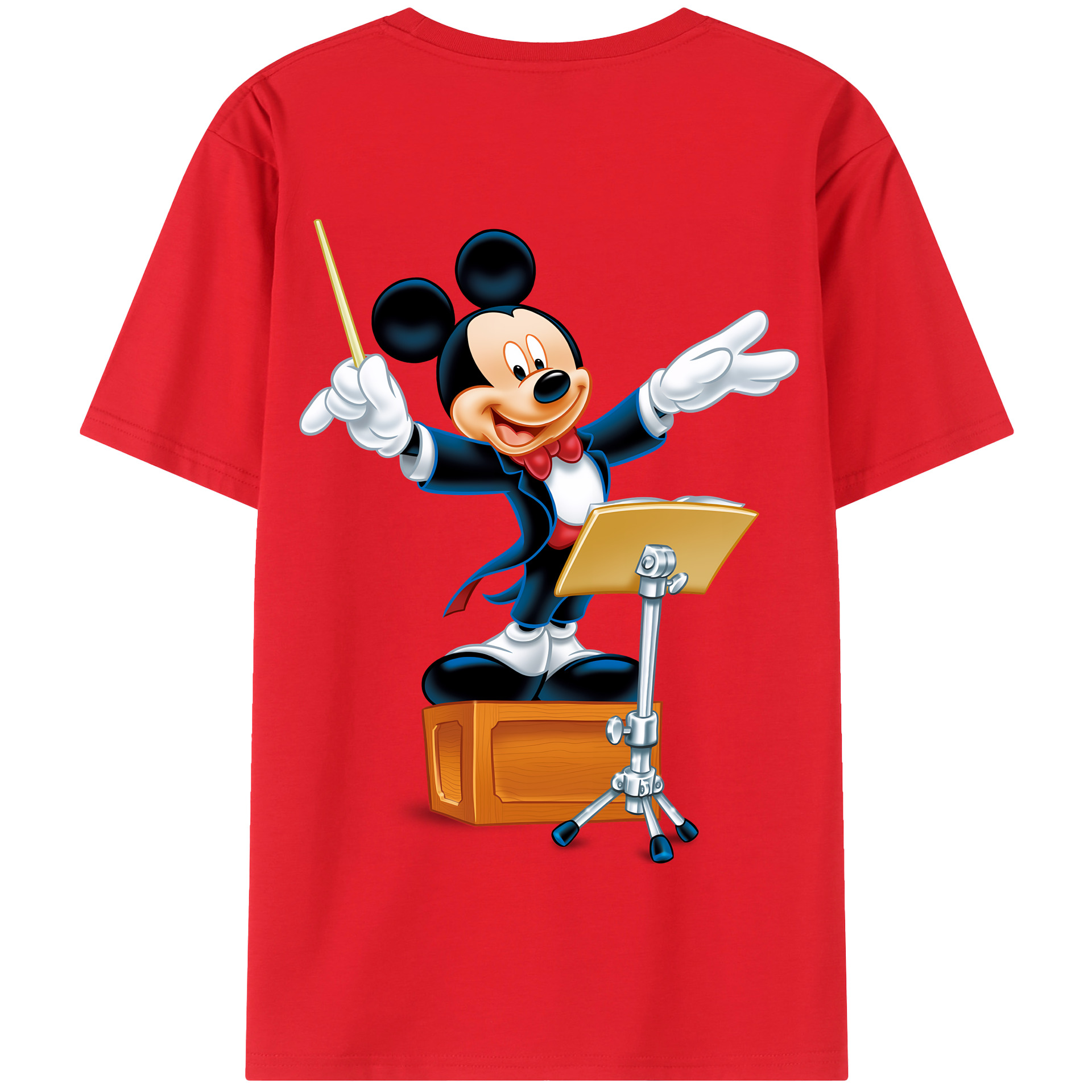（画像用） ミッキーマウス Mickey Mouse 綿100％半袖Tシャツ（背面プリント）