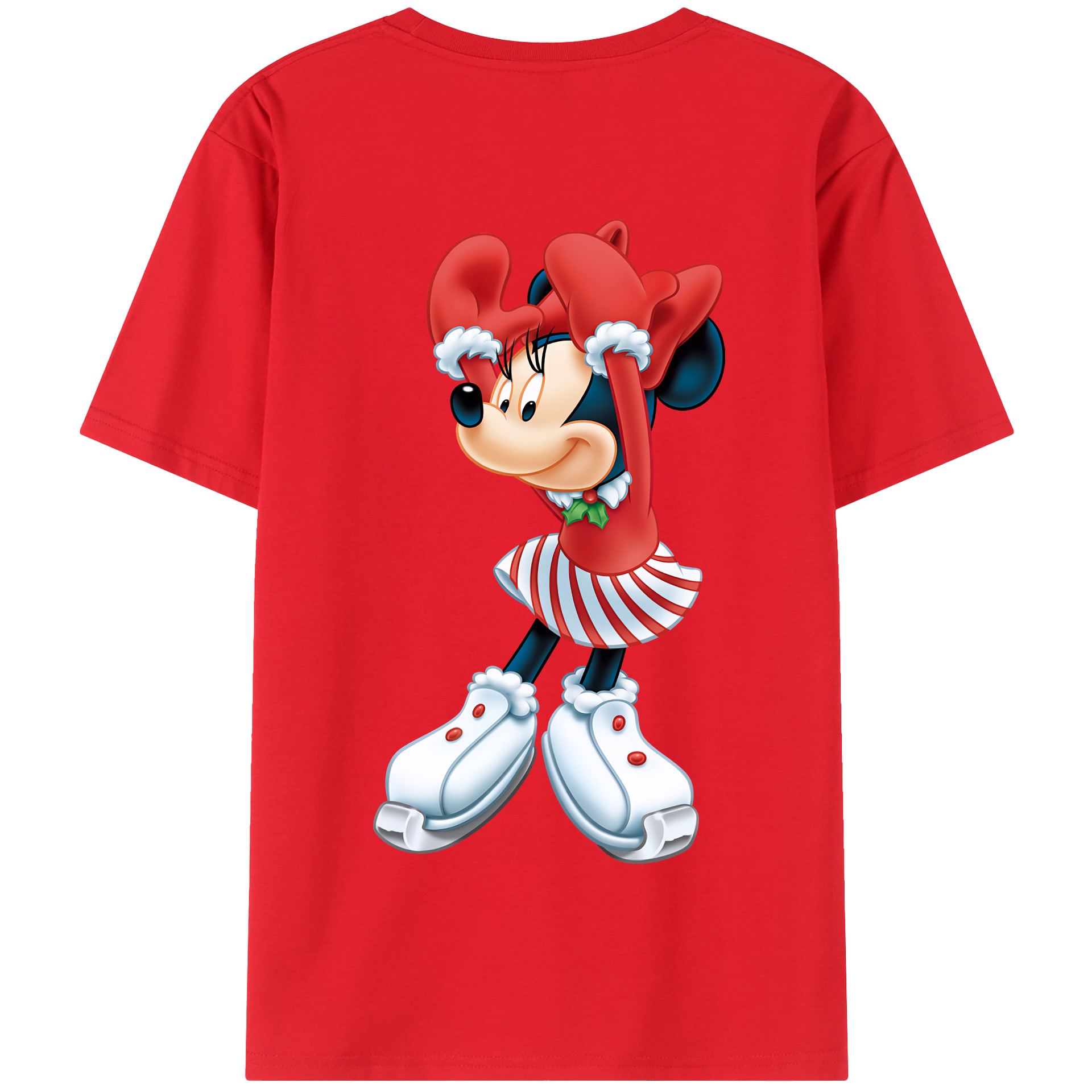 （画像用） ミッキーマウス Mickey Mouse 綿100％半袖Tシャツ（背面プリント）