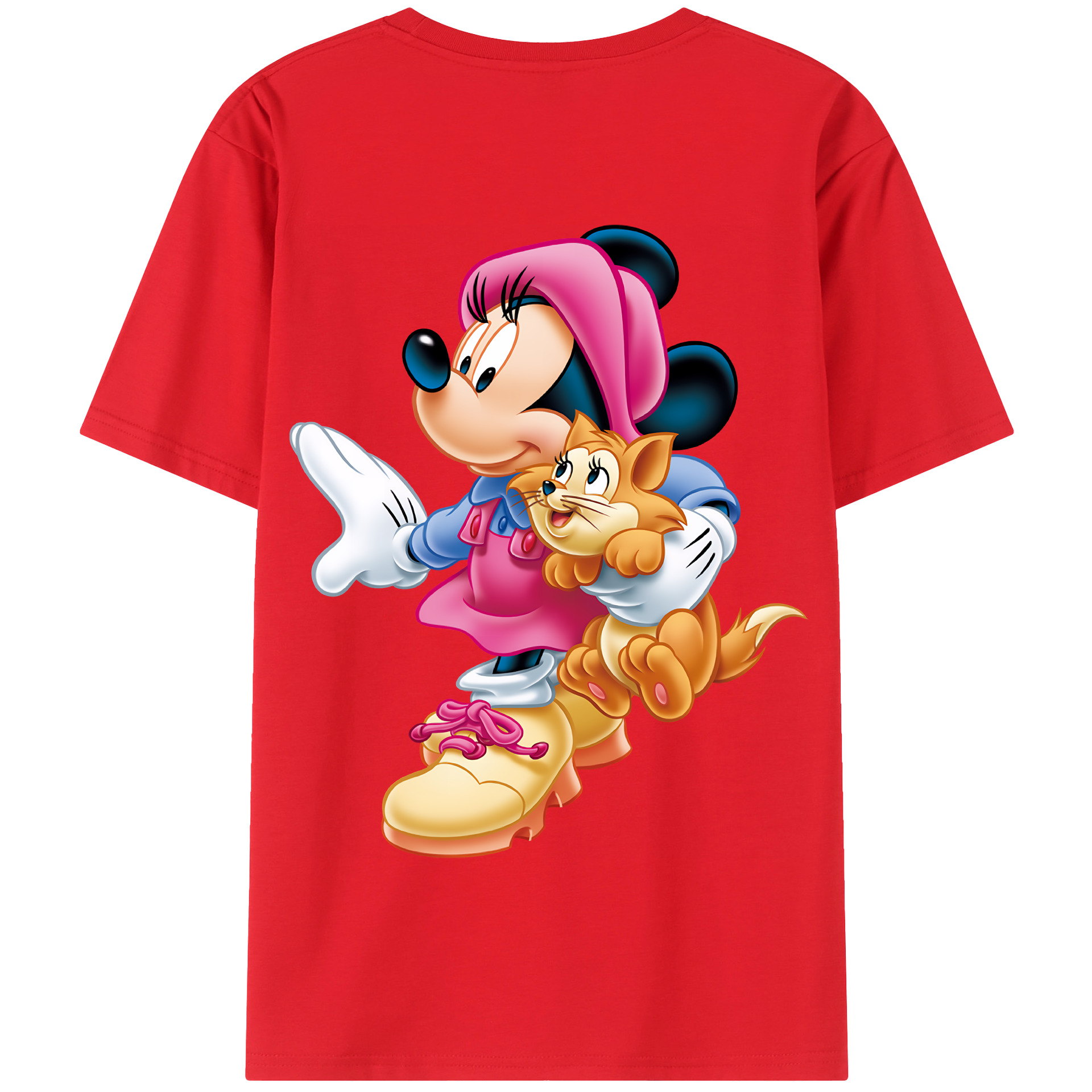 （画像用） ミッキーマウス Mickey Mouse 綿100％半袖Tシャツ（背面プリント）