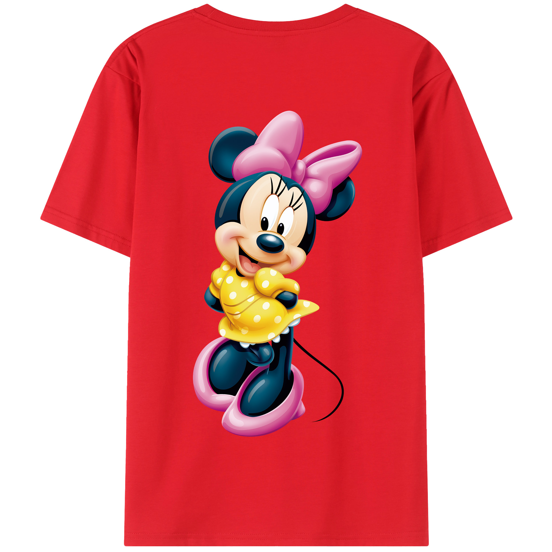 （画像用） ミッキーマウス Mickey Mouse 綿100％半袖Tシャツ（背面プリント）