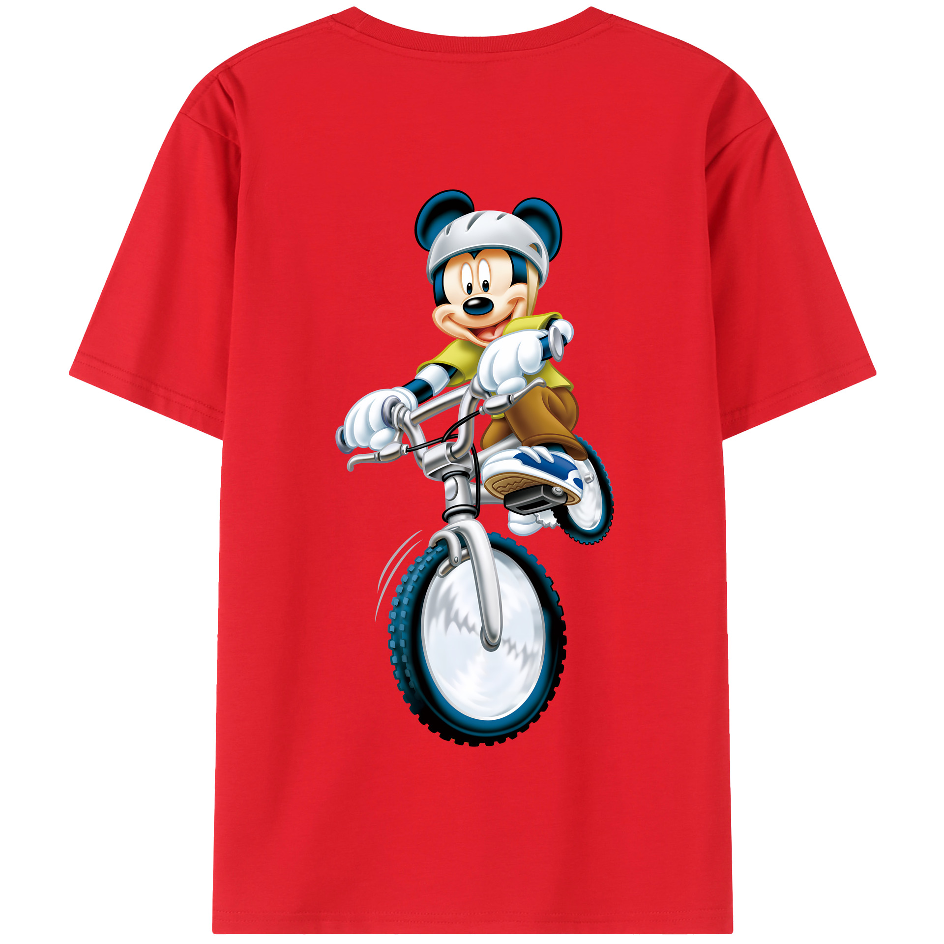 （画像用） ミッキーマウス Mickey Mouse 綿100％半袖Tシャツ（背面プリント）