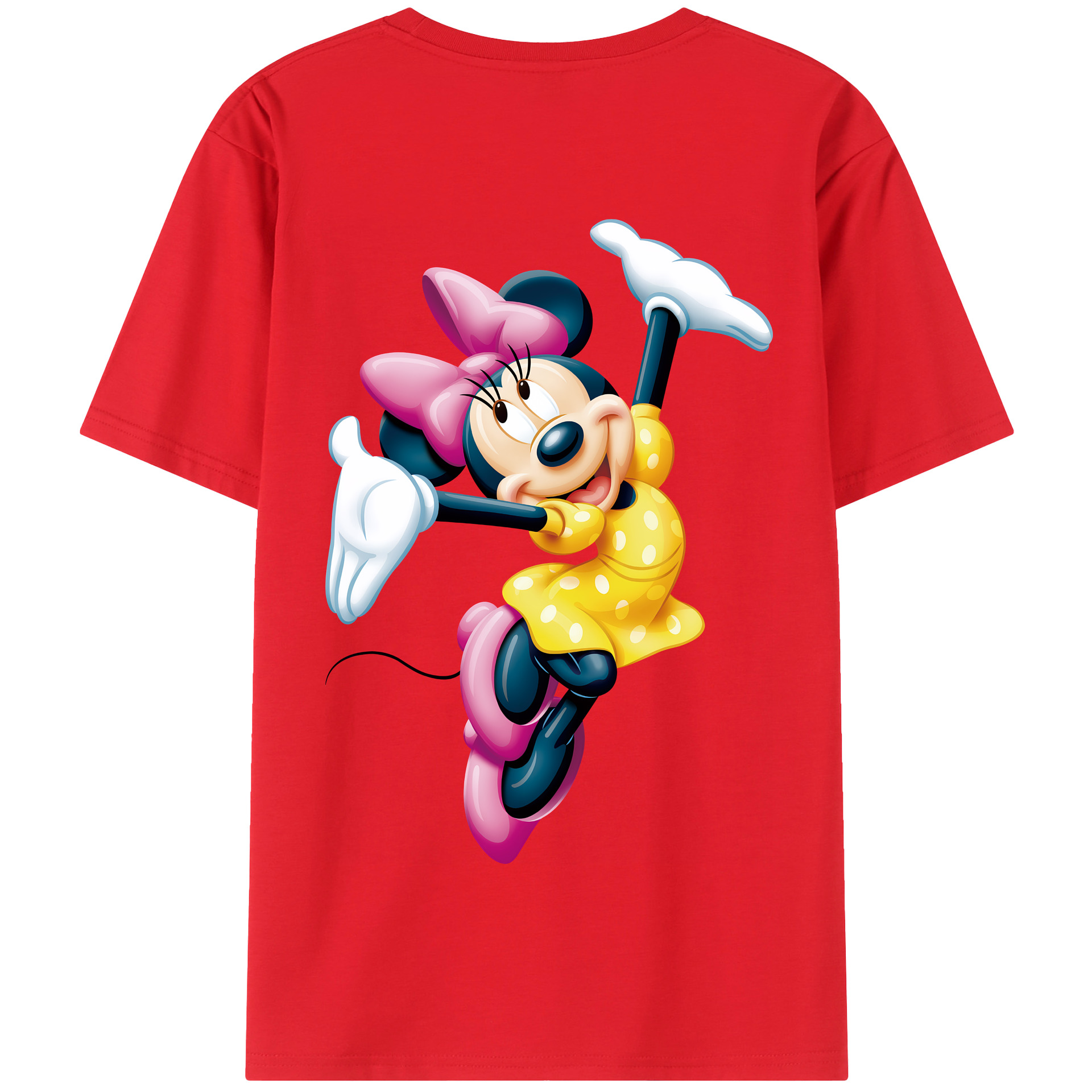 （画像用） ミッキーマウス Mickey Mouse 綿100％半袖Tシャツ（背面プリント）