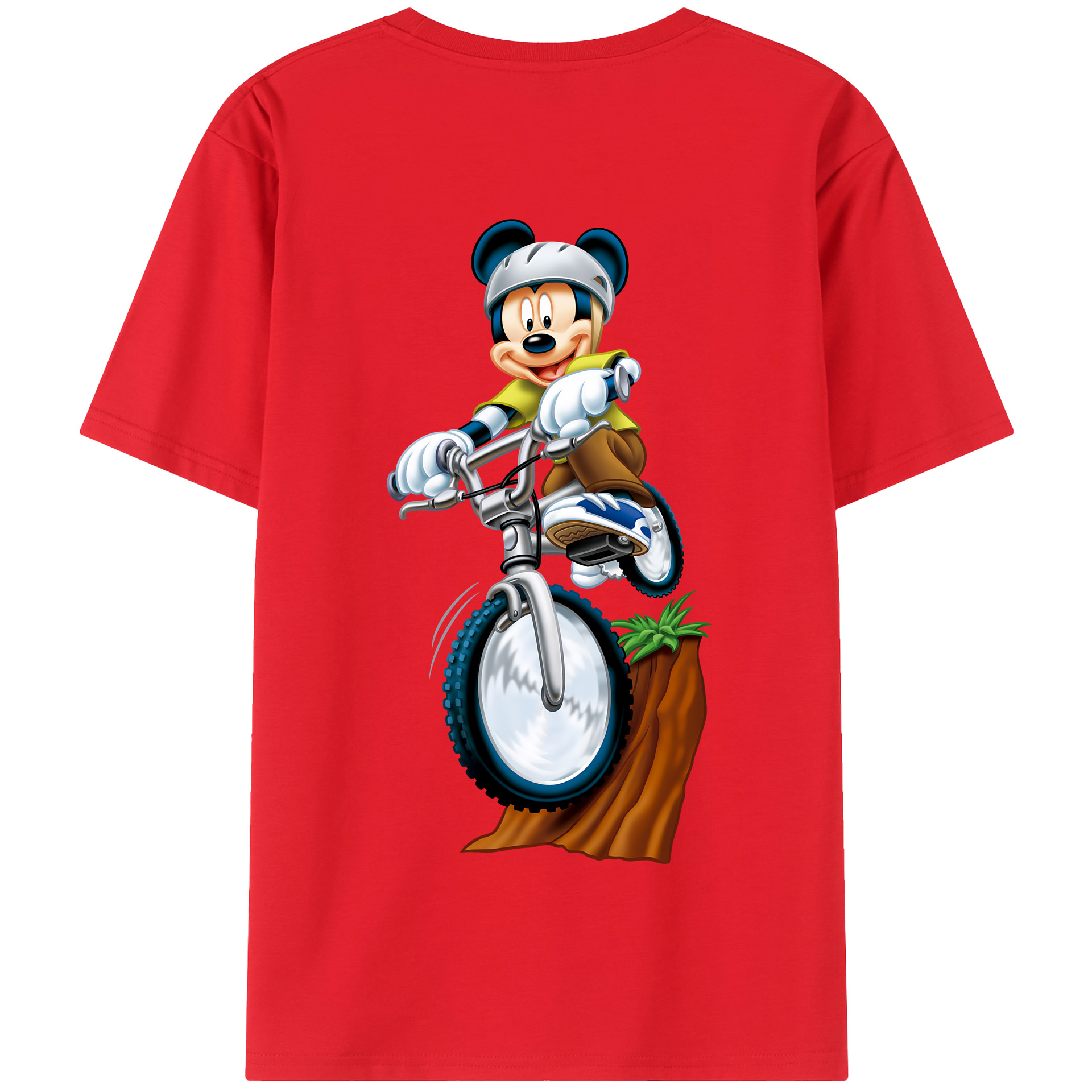 （画像用） ミッキーマウス Mickey Mouse 綿100％半袖Tシャツ（背面プリント）