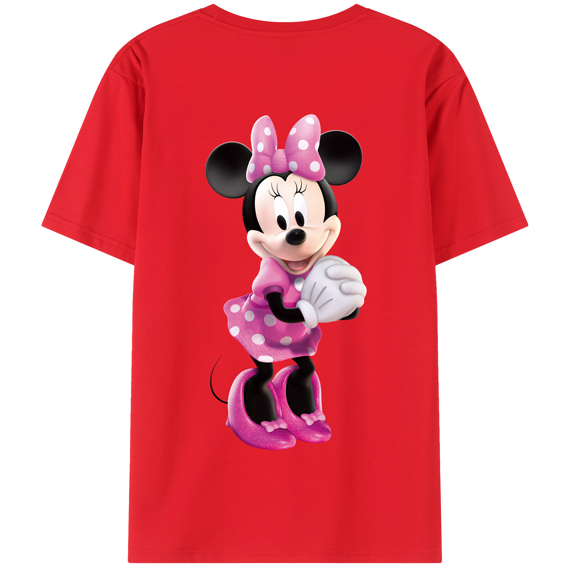 （画像用） ミッキーマウス Mickey Mouse 綿100％半袖Tシャツ（背面プリント）