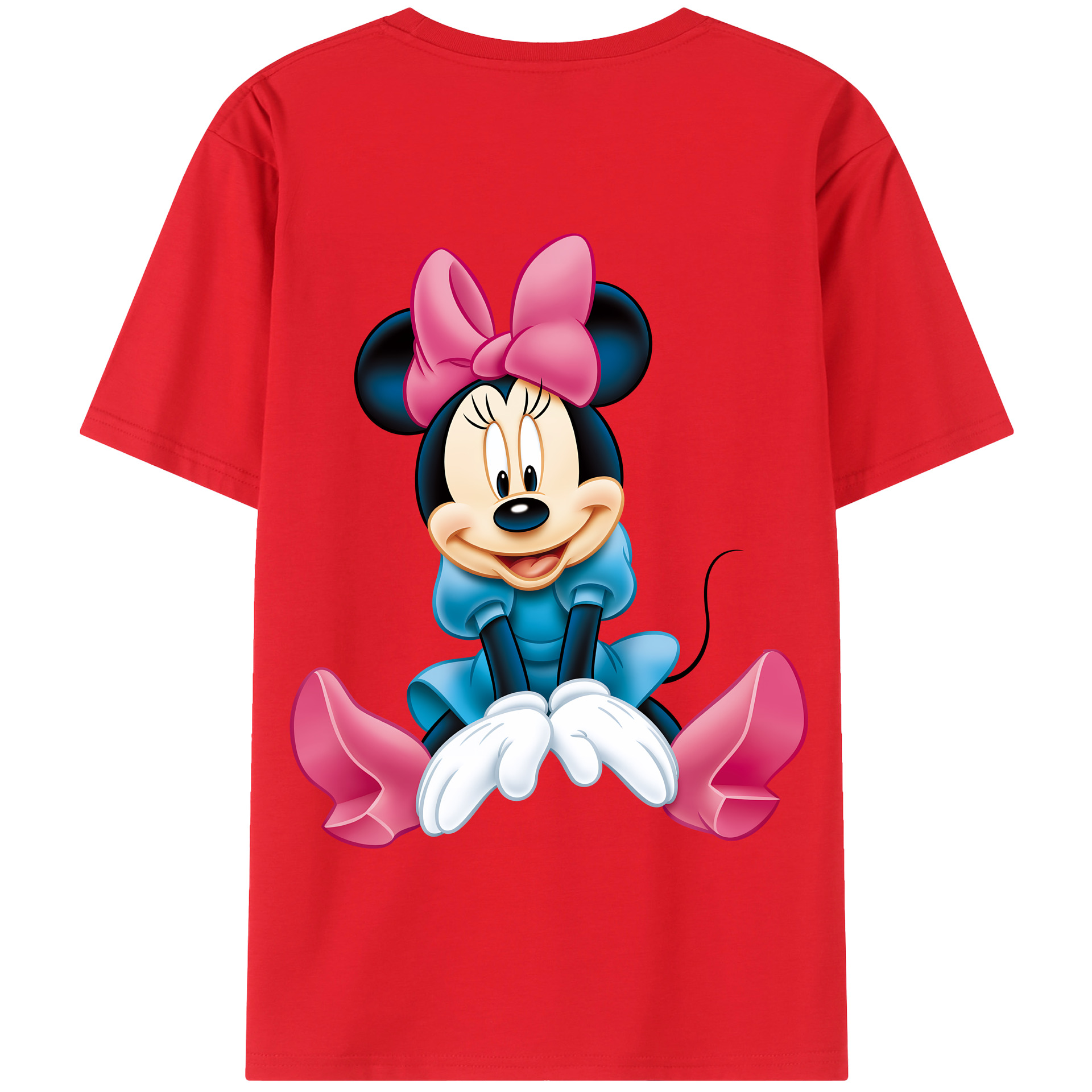（画像用） ミッキーマウス Mickey Mouse 綿100％半袖Tシャツ（背面プリント）