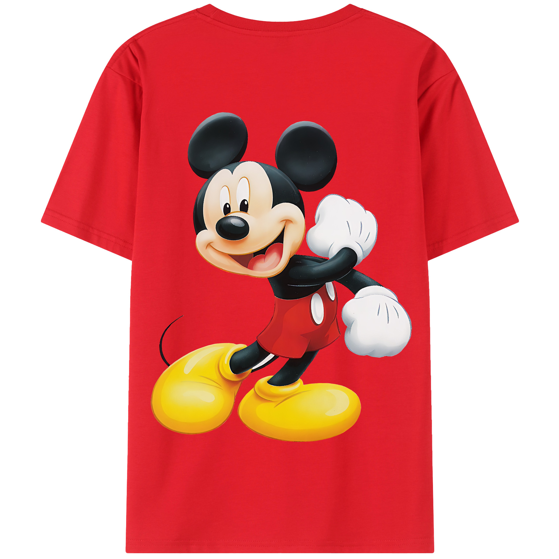 （画像用） ミッキーマウス Mickey Mouse 綿100％半袖Tシャツ（背面プリント）