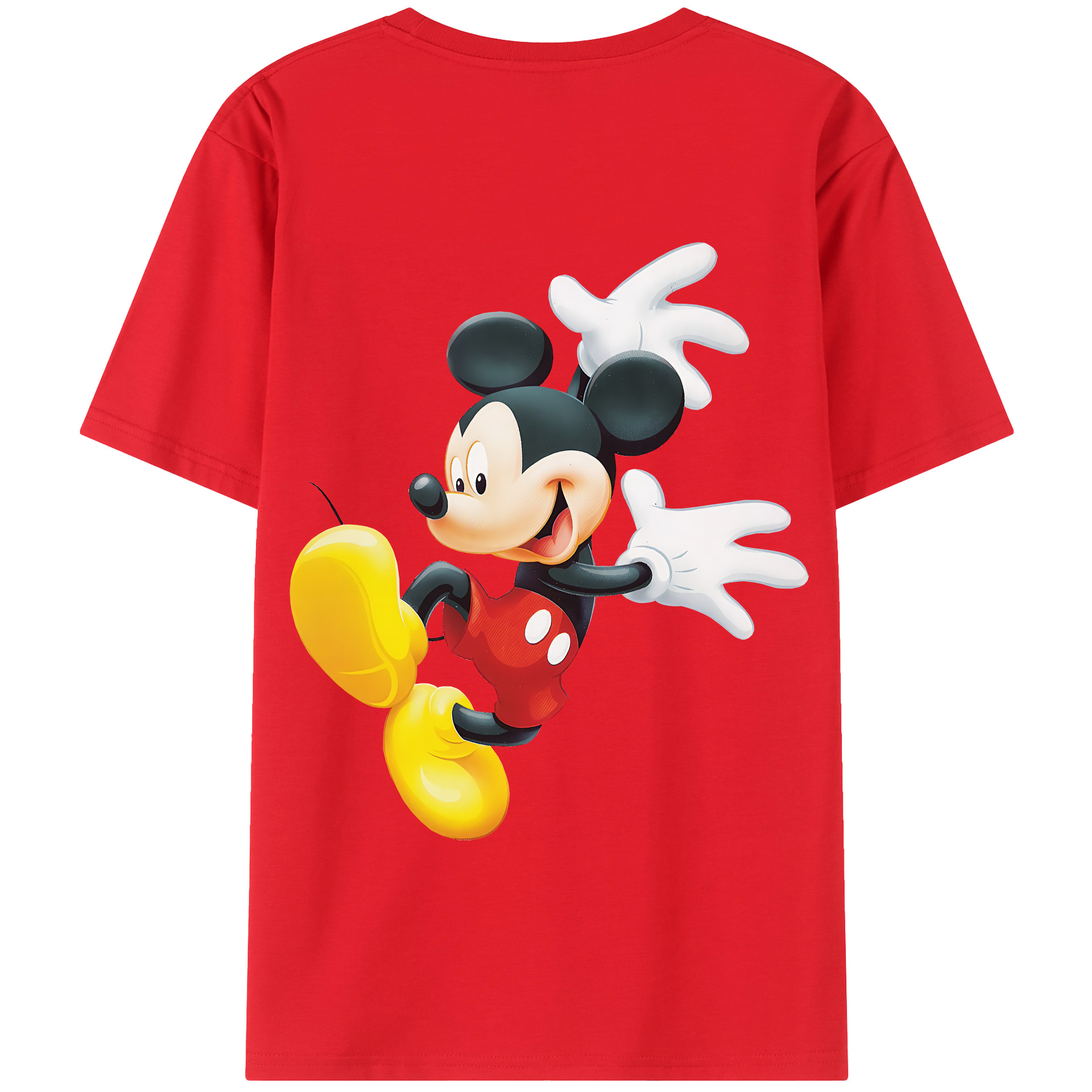 （画像用） ミッキーマウス Mickey Mouse 綿100％半袖Tシャツ（背面プリント）