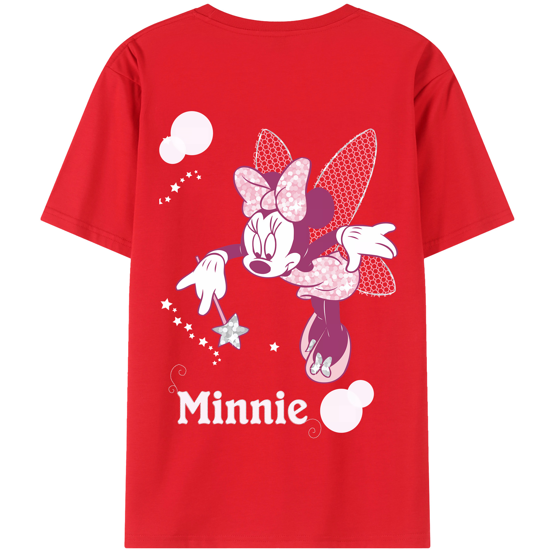 （画像用） ミッキーマウス Mickey Mouse 綿100％半袖Tシャツ（背面プリント）