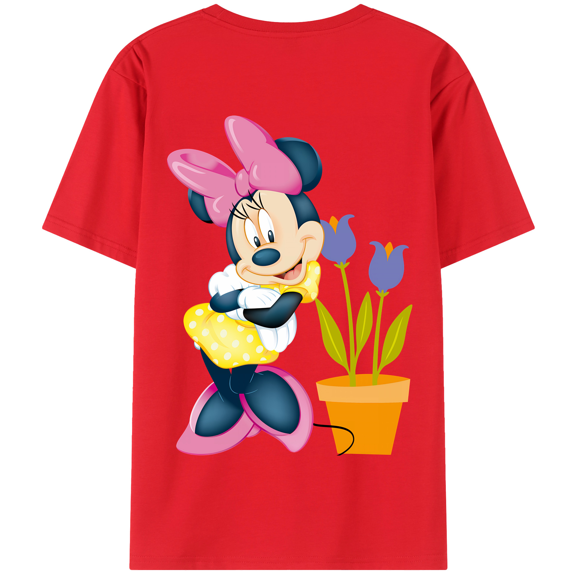 （画像用） ミッキーマウス Mickey Mouse 綿100％半袖Tシャツ（背面プリント）