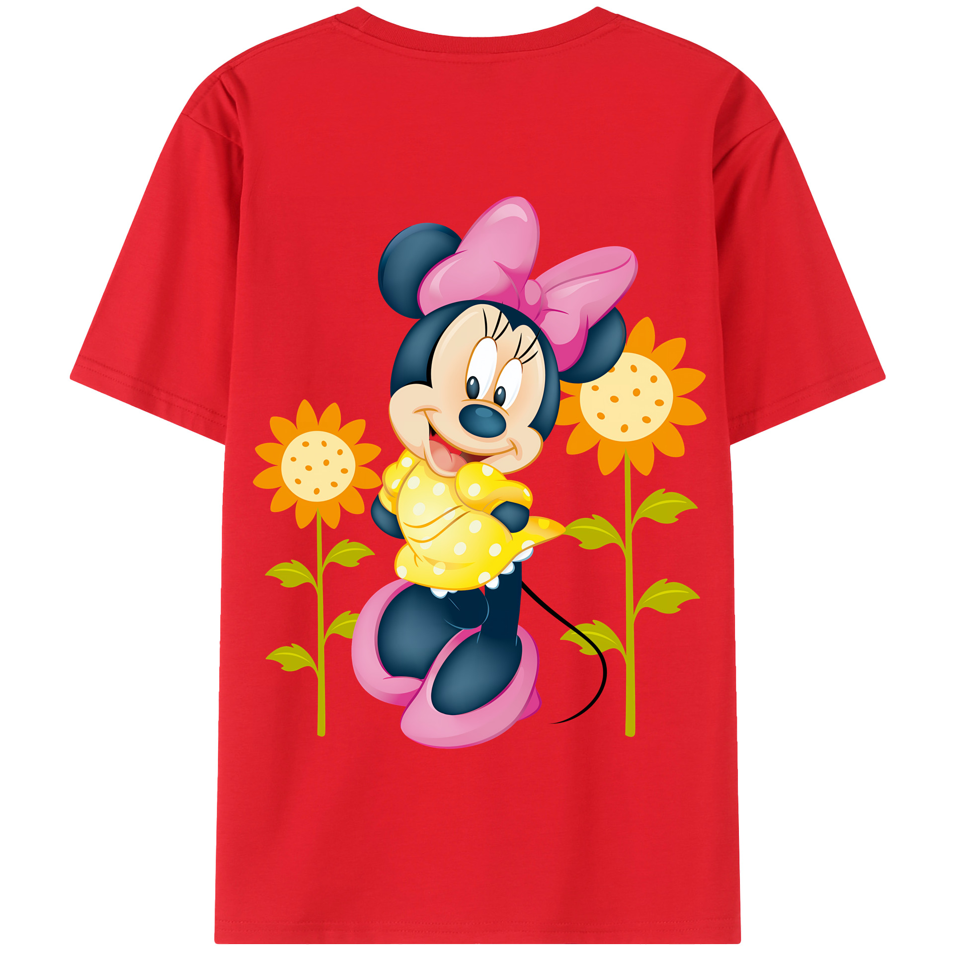 （画像用） ミッキーマウス Mickey Mouse 綿100％半袖Tシャツ（背面プリント）