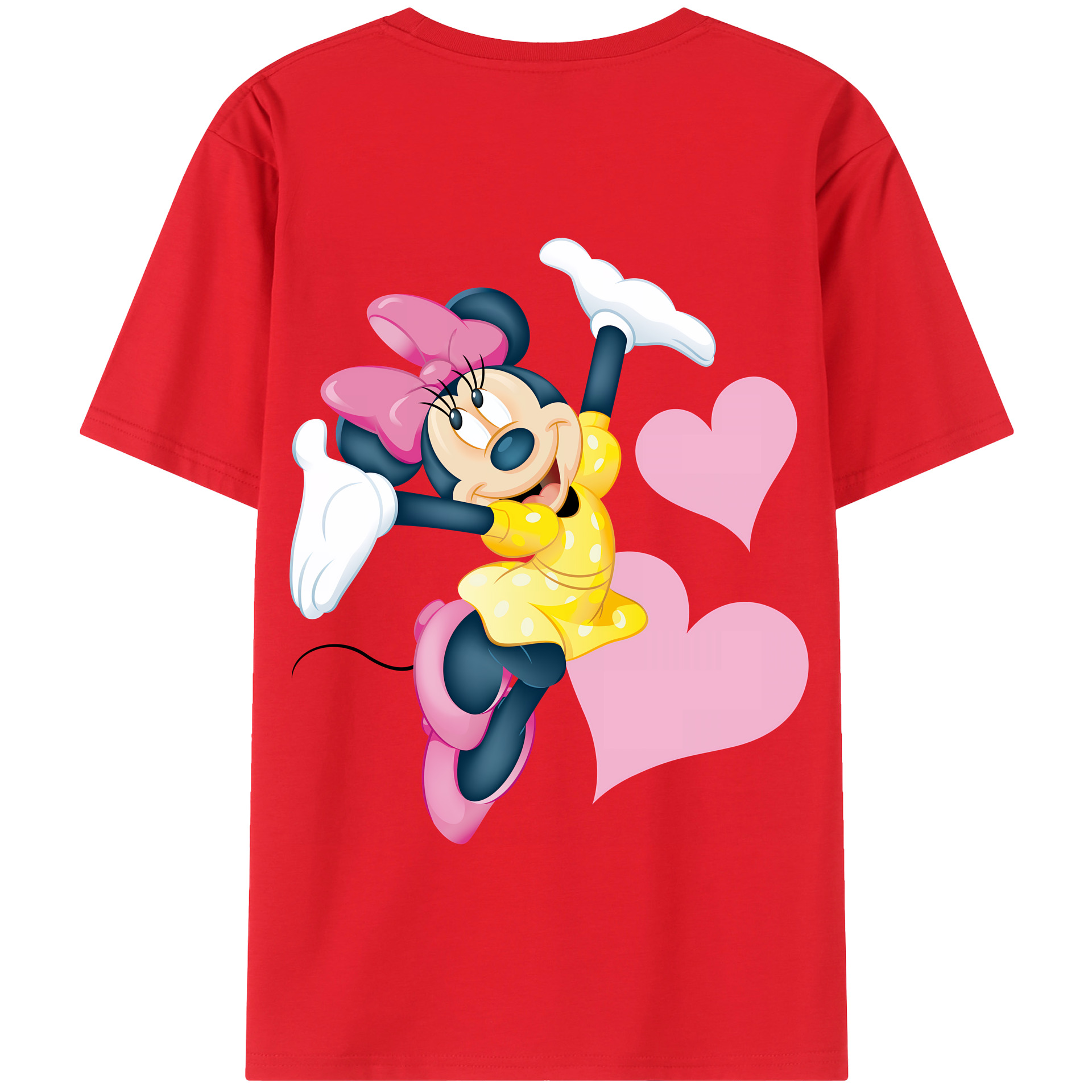 （画像用） ミッキーマウス Mickey Mouse 綿100％半袖Tシャツ（背面プリント）