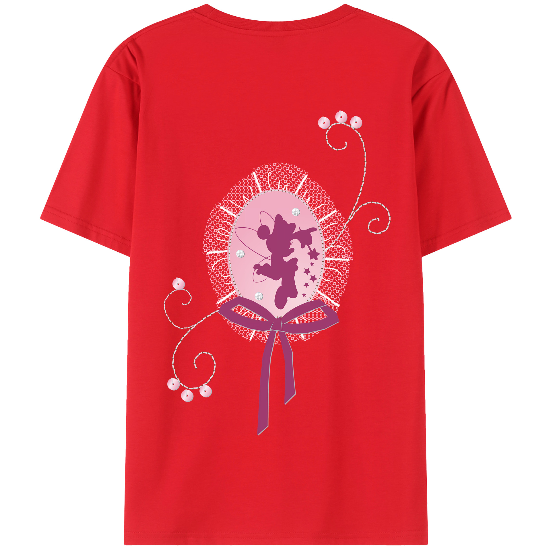 （画像用） ミッキーマウス Mickey Mouse 綿100％半袖Tシャツ（背面プリント）