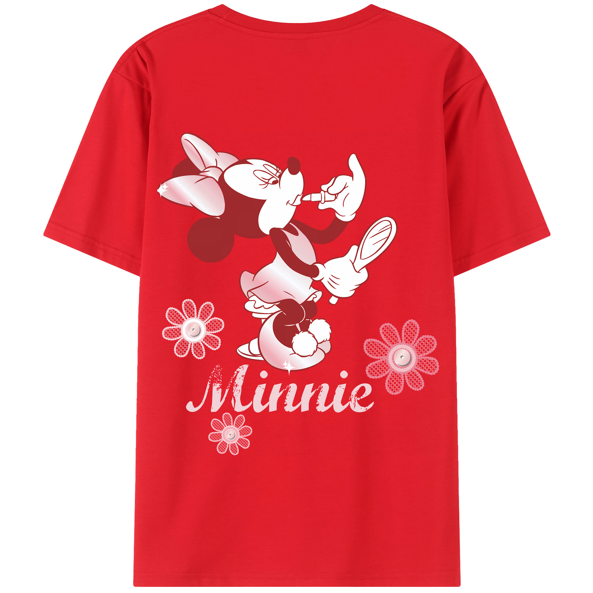 （画像用） ミッキーマウス Mickey Mouse 綿100％半袖Tシャツ（背面プリント）