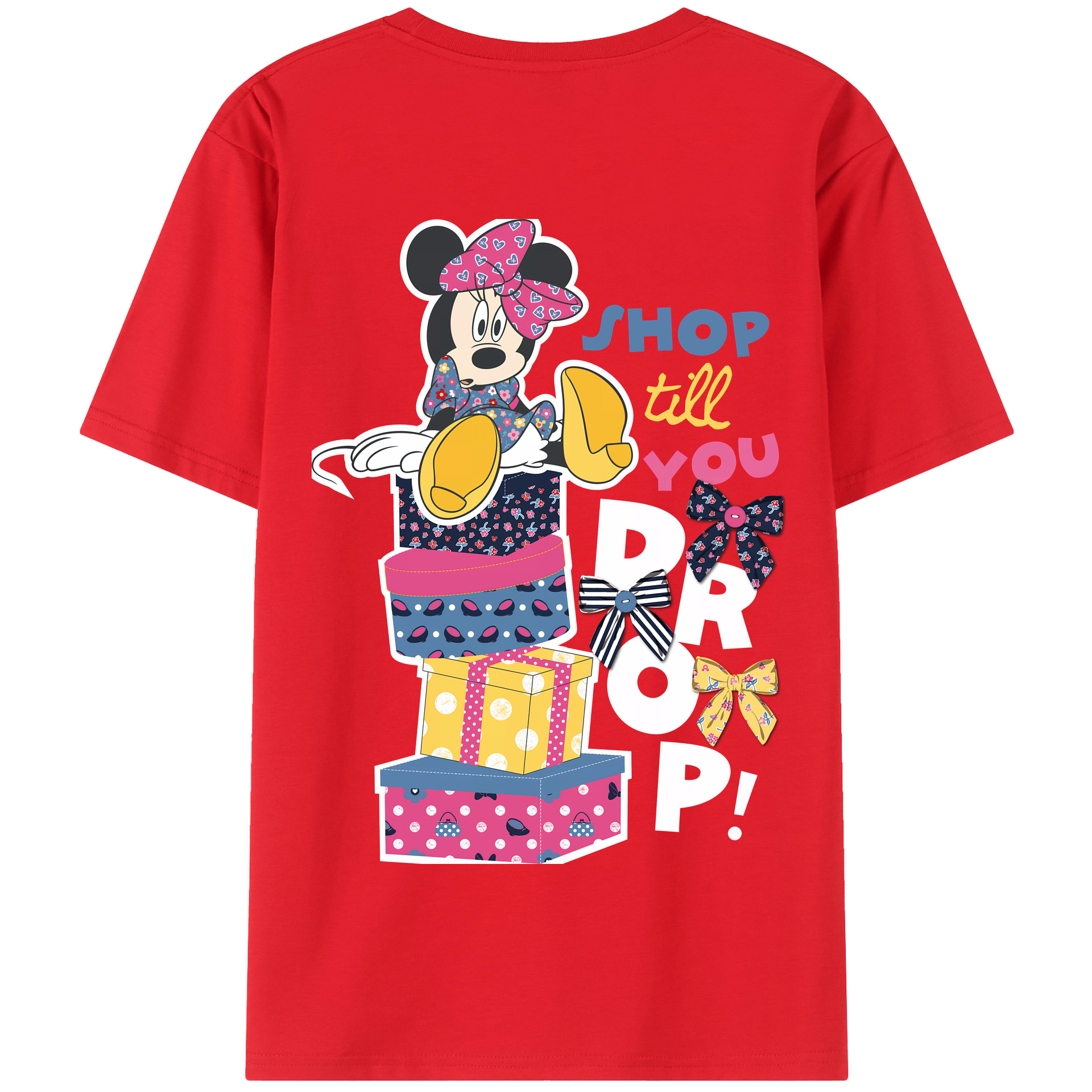 （画像用） ミッキーマウス Mickey Mouse 綿100％半袖Tシャツ（背面プリント）