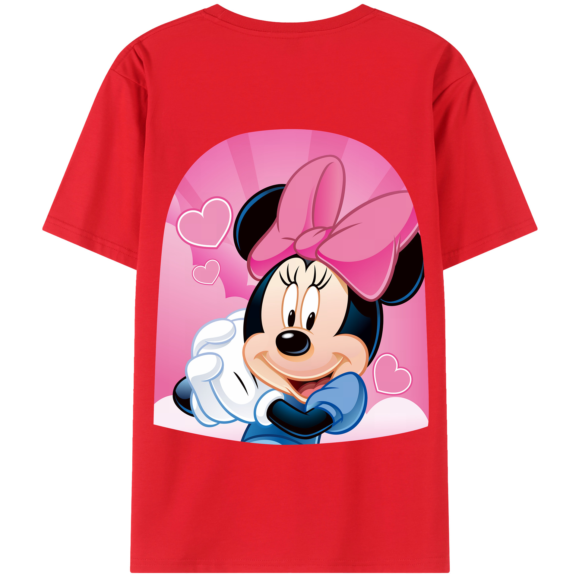 （画像用） ミッキーマウス Mickey Mouse 綿100％半袖Tシャツ（背面プリント）