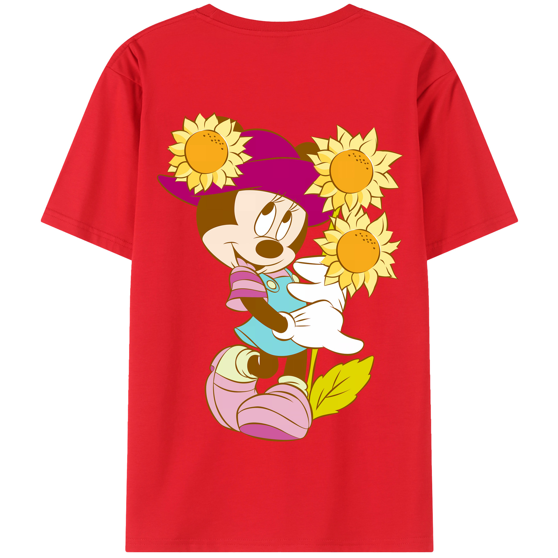 （画像用） ミッキーマウス Mickey Mouse 綿100％半袖Tシャツ（背面プリント）