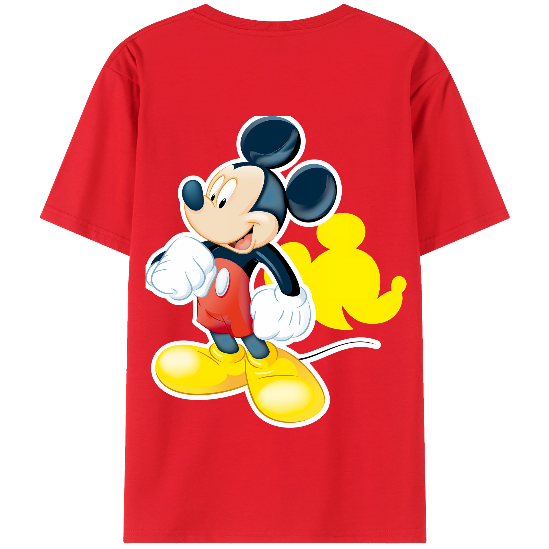 （画像用） ミッキーマウス Mickey Mouse 綿100％半袖Tシャツ（背面プリント）