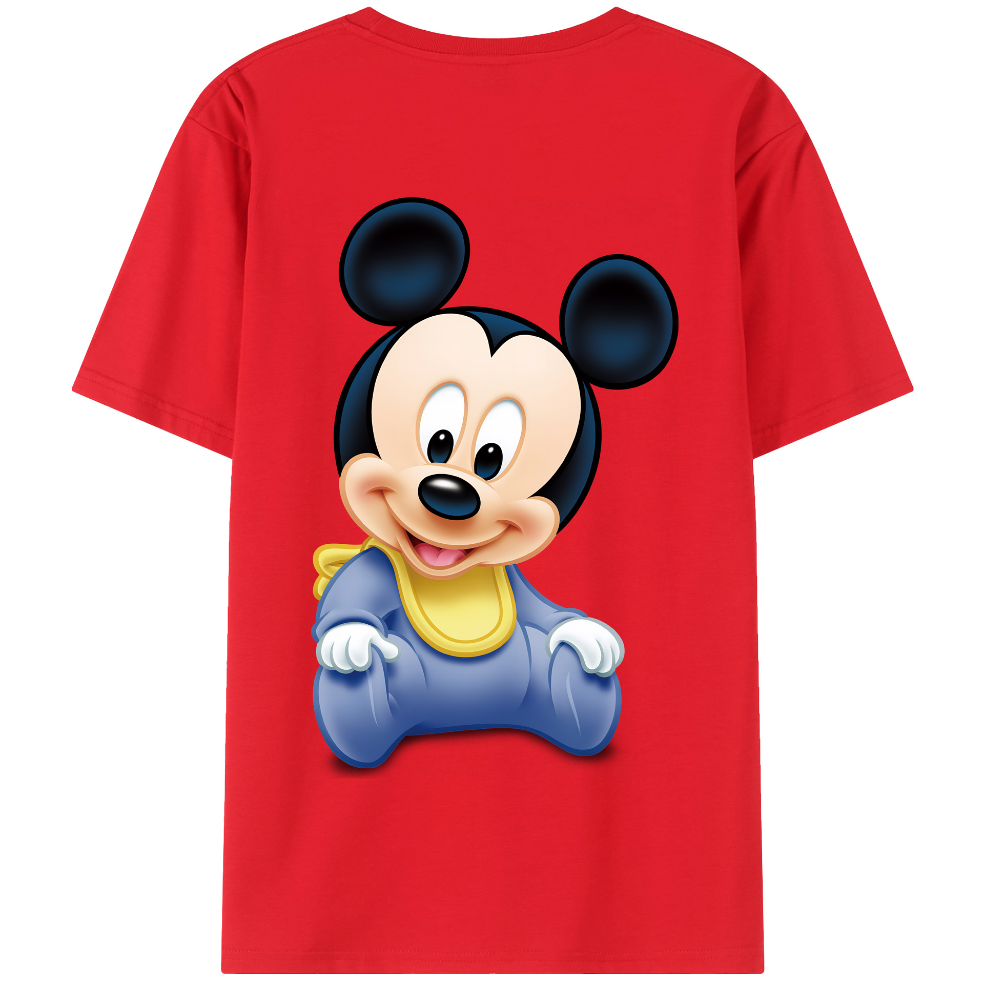（画像用） ミッキーマウス Mickey Mouse 綿100％半袖Tシャツ（背面プリント）