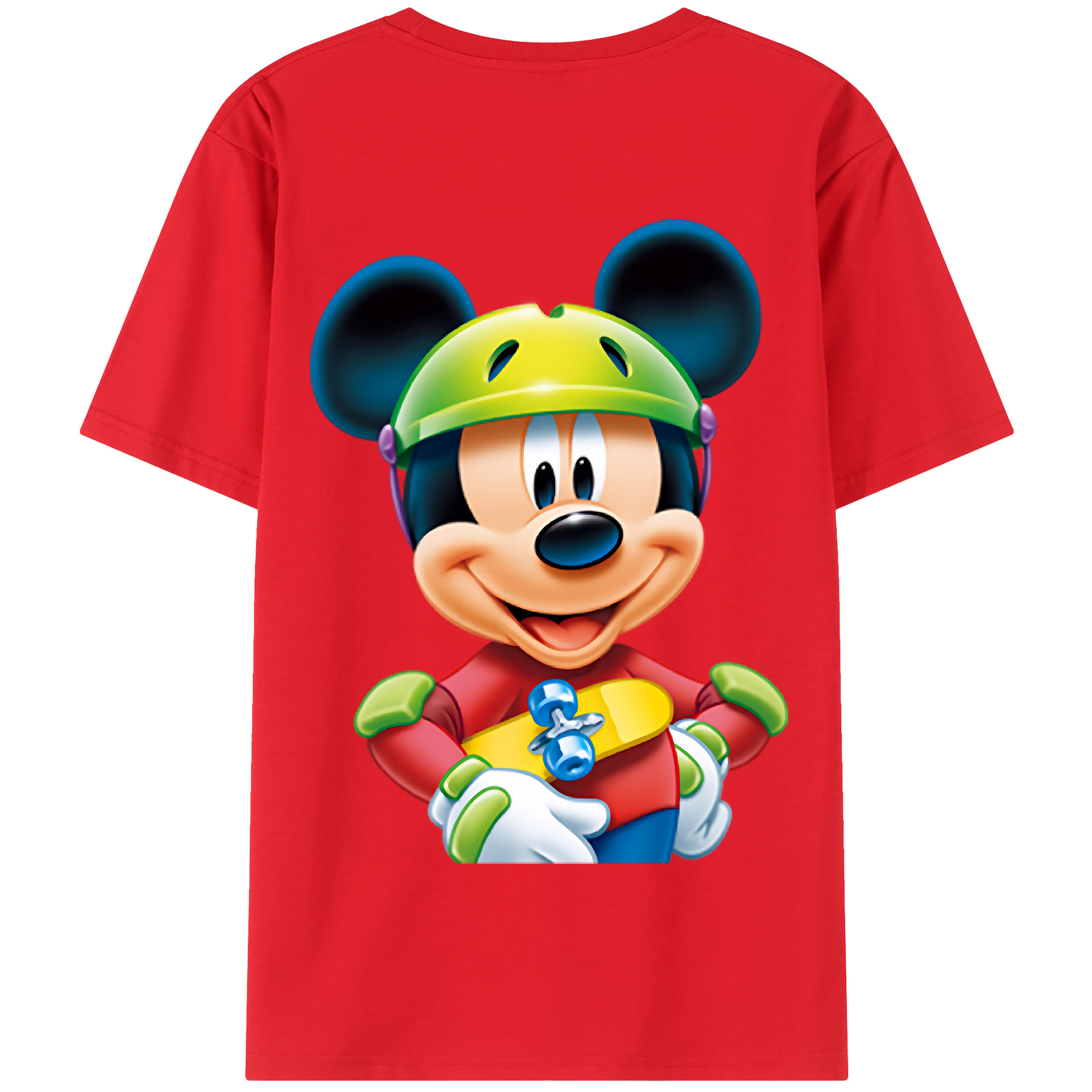 （画像用） ミッキーマウス Mickey Mouse 綿100％半袖Tシャツ（背面プリント）