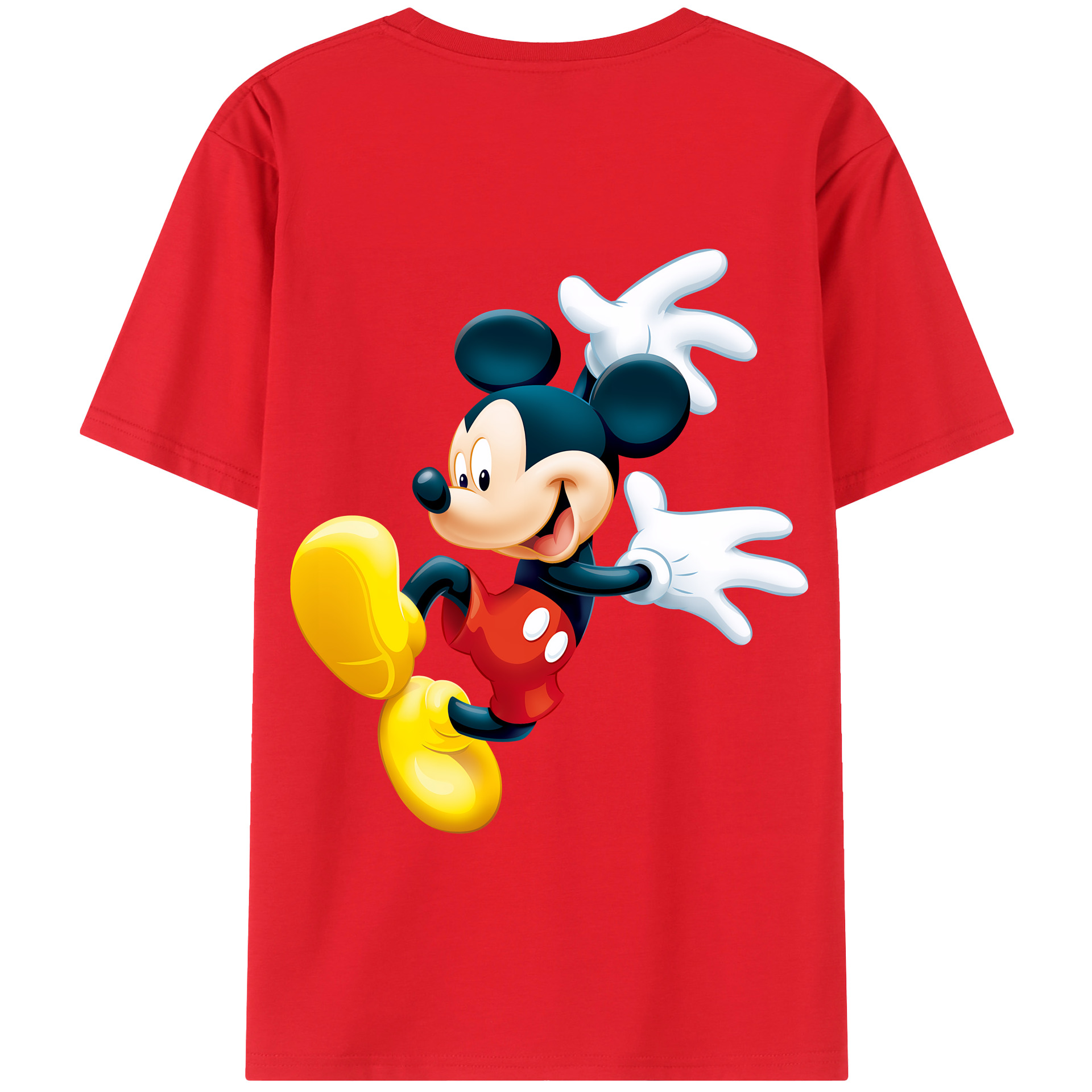 （画像用） ミッキーマウス Mickey Mouse 綿100％半袖Tシャツ（背面プリント）