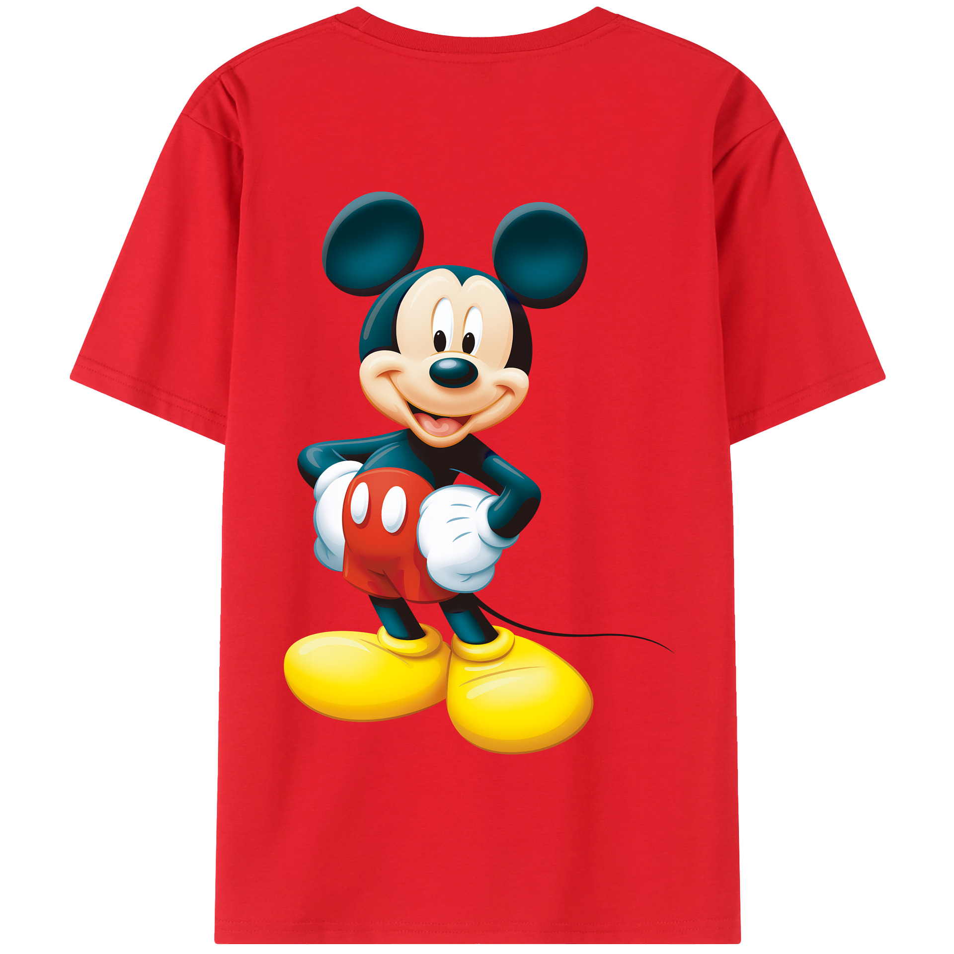 （画像用） ミッキーマウス Mickey Mouse 綿100％半袖Tシャツ（背面プリント）