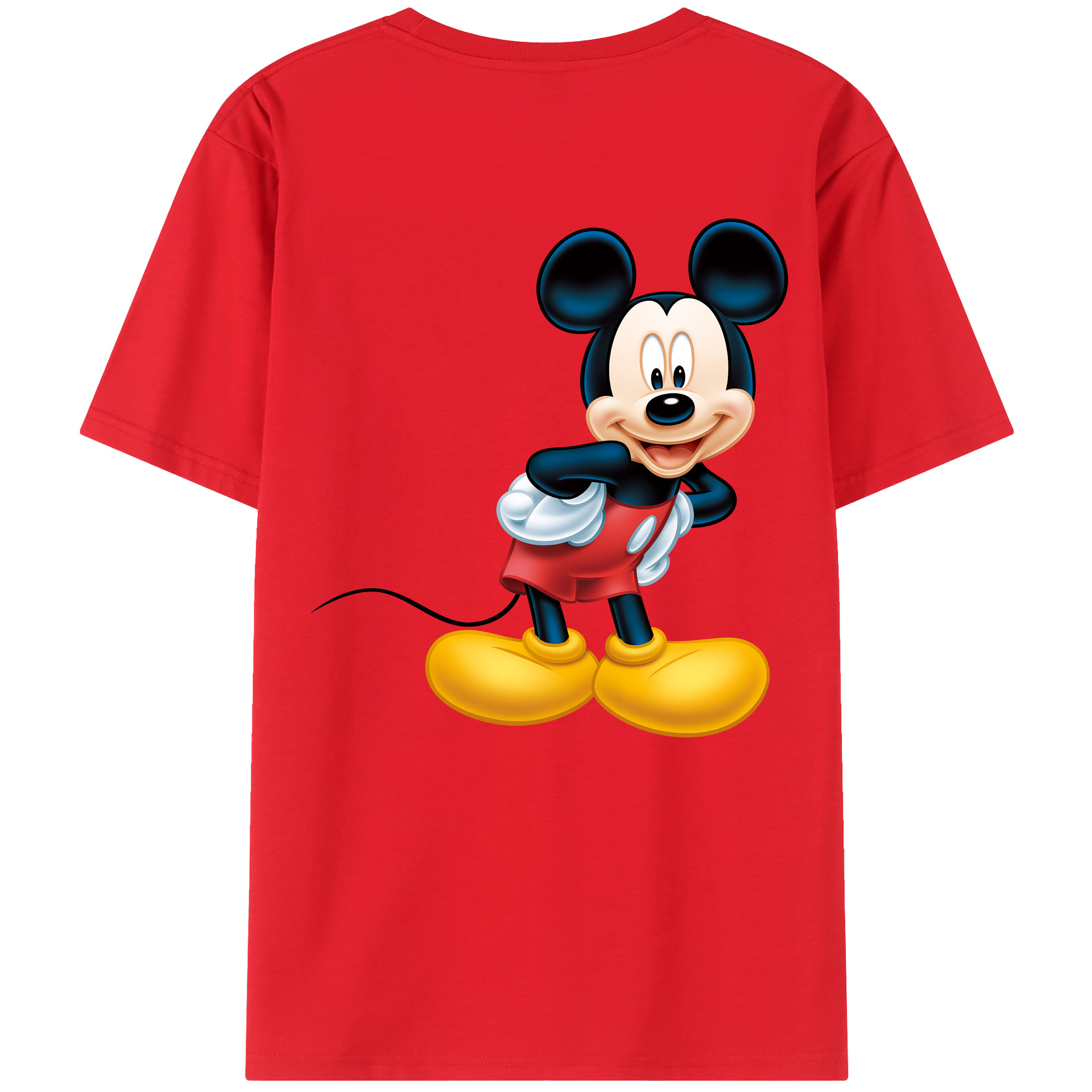 （画像用） ミッキーマウス Mickey Mouse 綿100％半袖Tシャツ（背面プリント）