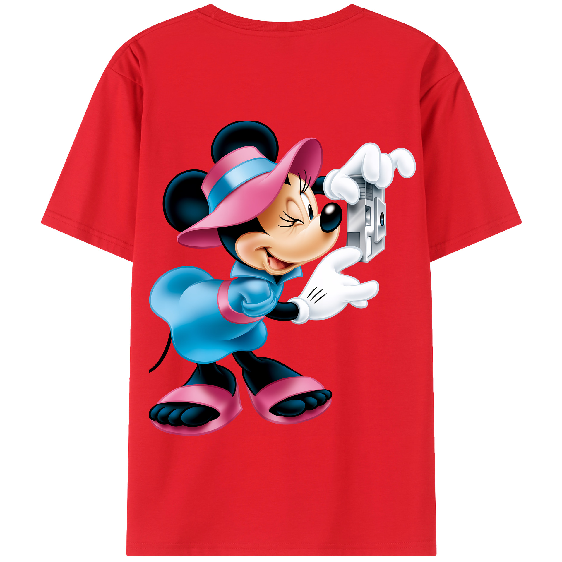 （画像用） ミッキーマウス Mickey Mouse 綿100％半袖Tシャツ（背面プリント）