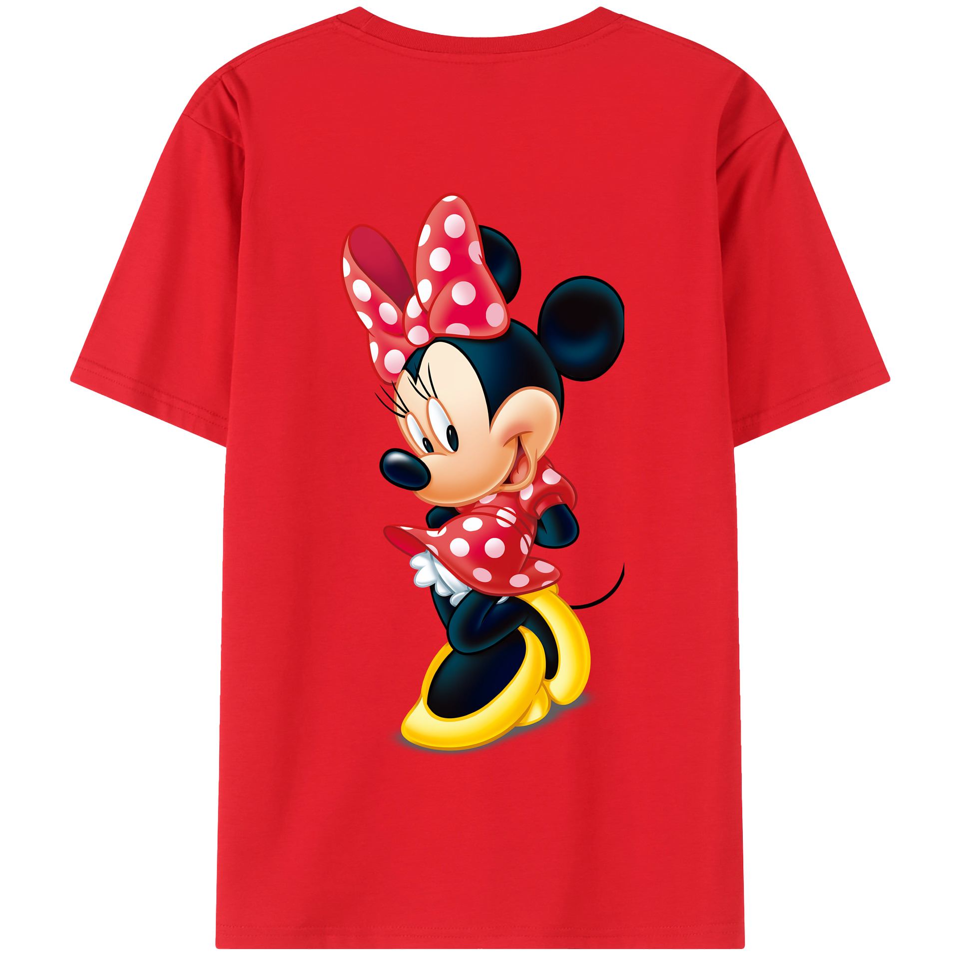 （画像用） ミッキーマウス Mickey Mouse 綿100％半袖Tシャツ（背面プリント）