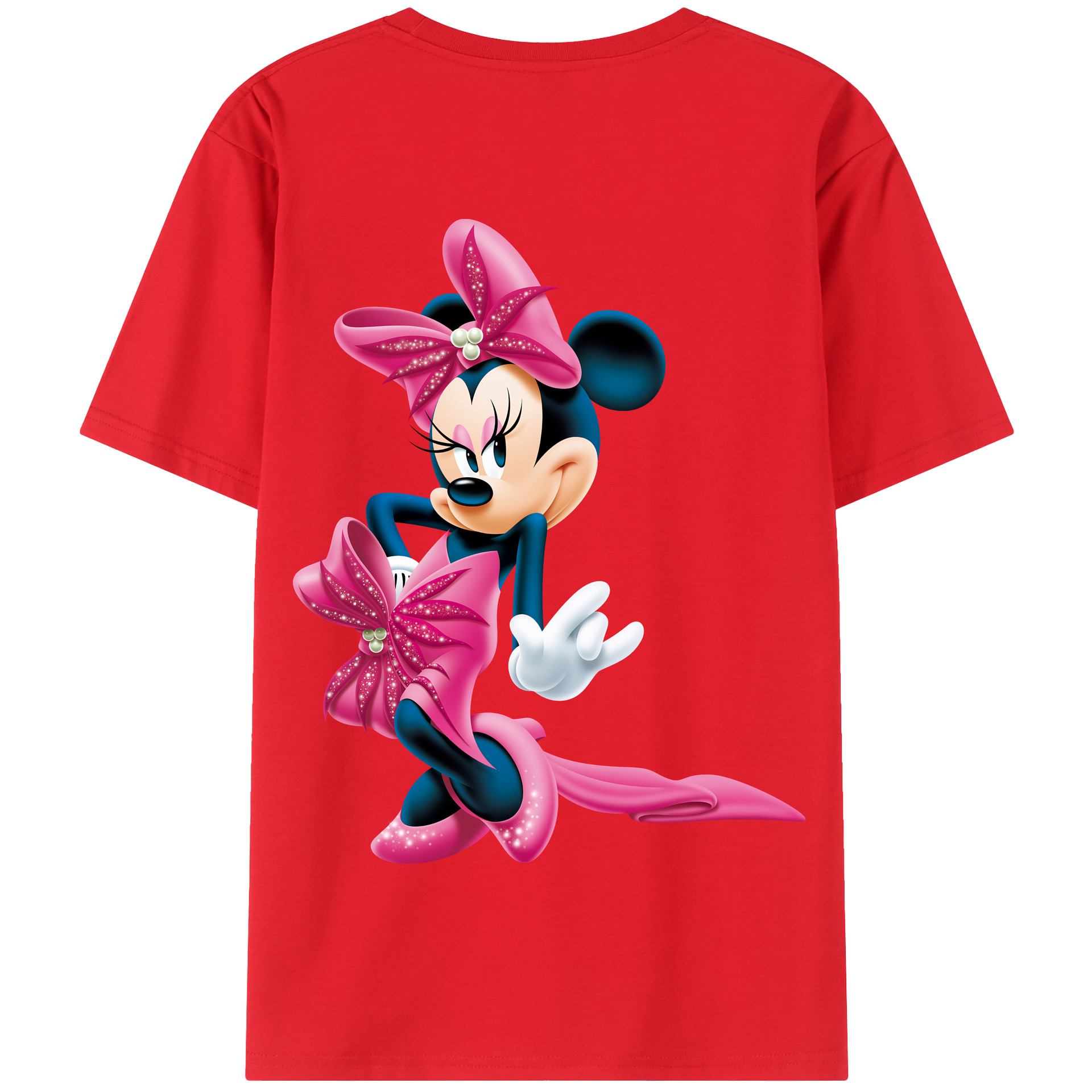 （画像用） ミッキーマウス Mickey Mouse 綿100％半袖Tシャツ（背面プリント）
