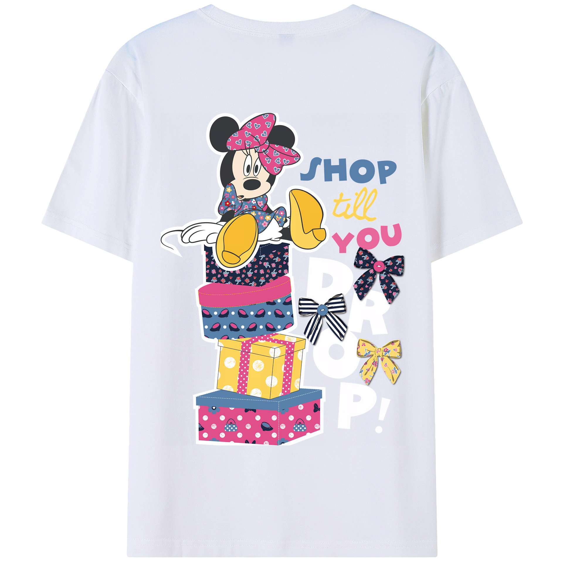 （画像用） ミッキーマウス Mickey Mouse 綿100％半袖Tシャツ（背面プリント）