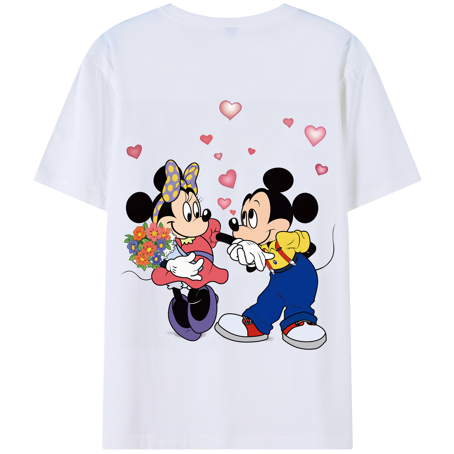 （画像用） ミッキーマウス Mickey Mouse 綿100％半袖Tシャツ（背面プリント）