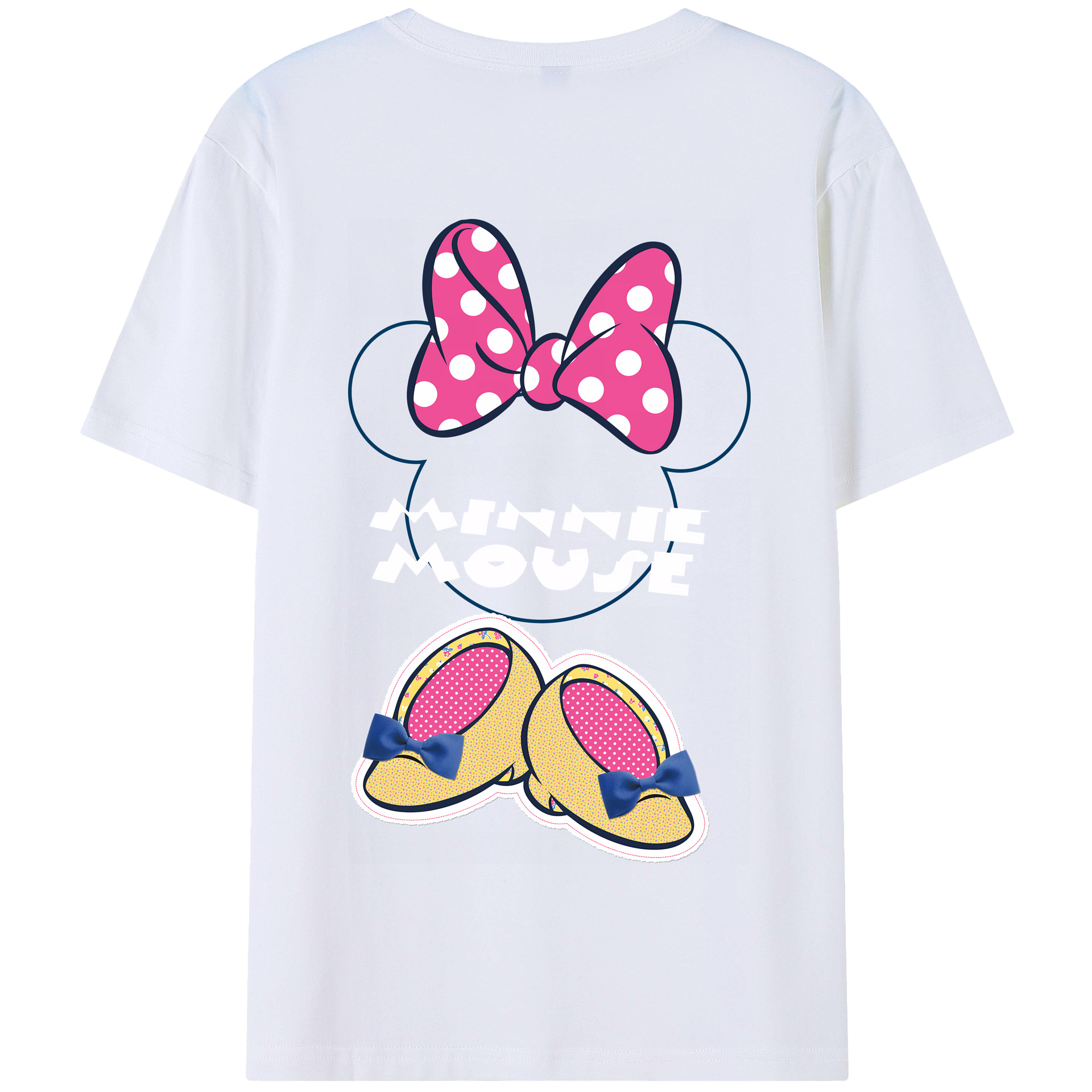 （画像用） ミッキーマウス Mickey Mouse 綿100％半袖Tシャツ（背面プリント）