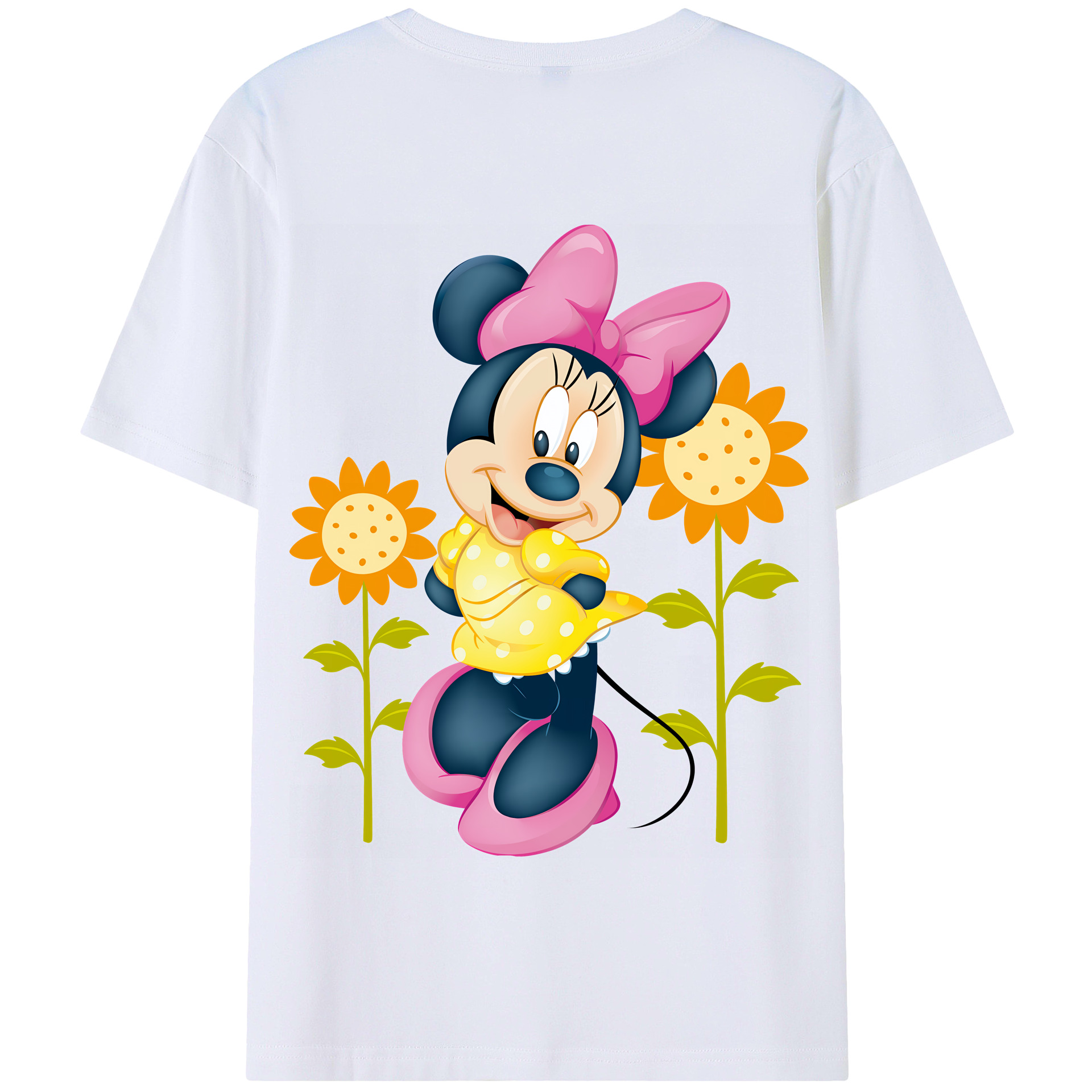 （画像用） ミッキーマウス Mickey Mouse 綿100％半袖Tシャツ（背面プリント）