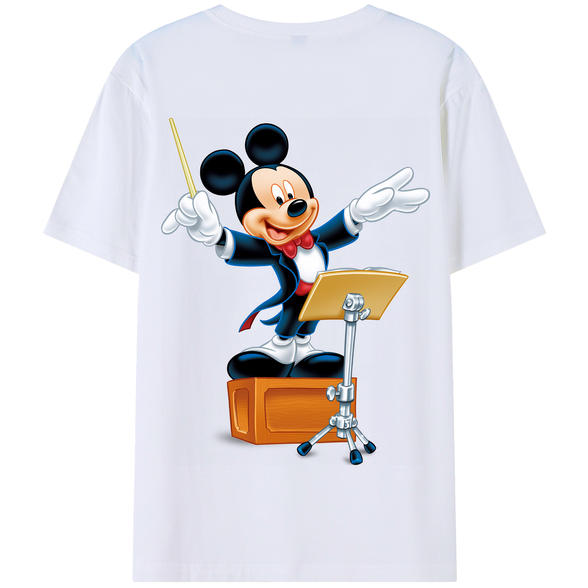 （画像用） ミッキーマウス Mickey Mouse 綿100％半袖Tシャツ（背面プリント）