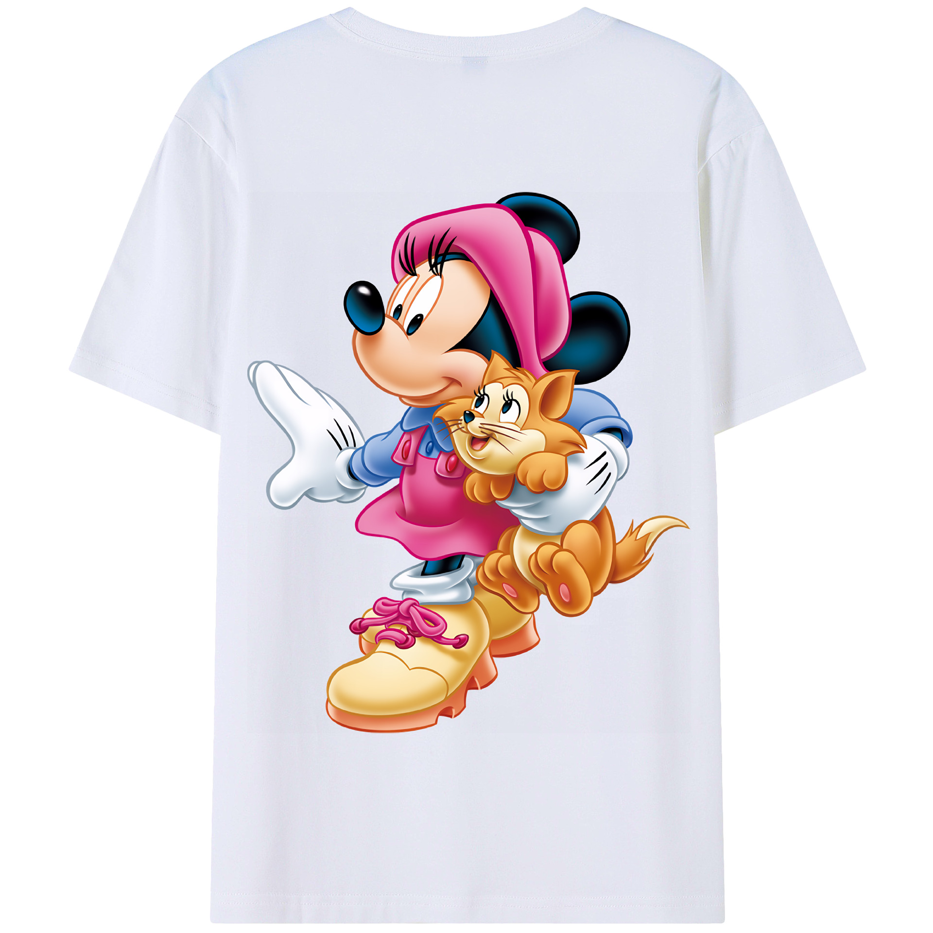 （画像用） ミッキーマウス Mickey Mouse 綿100％半袖Tシャツ（背面プリント）