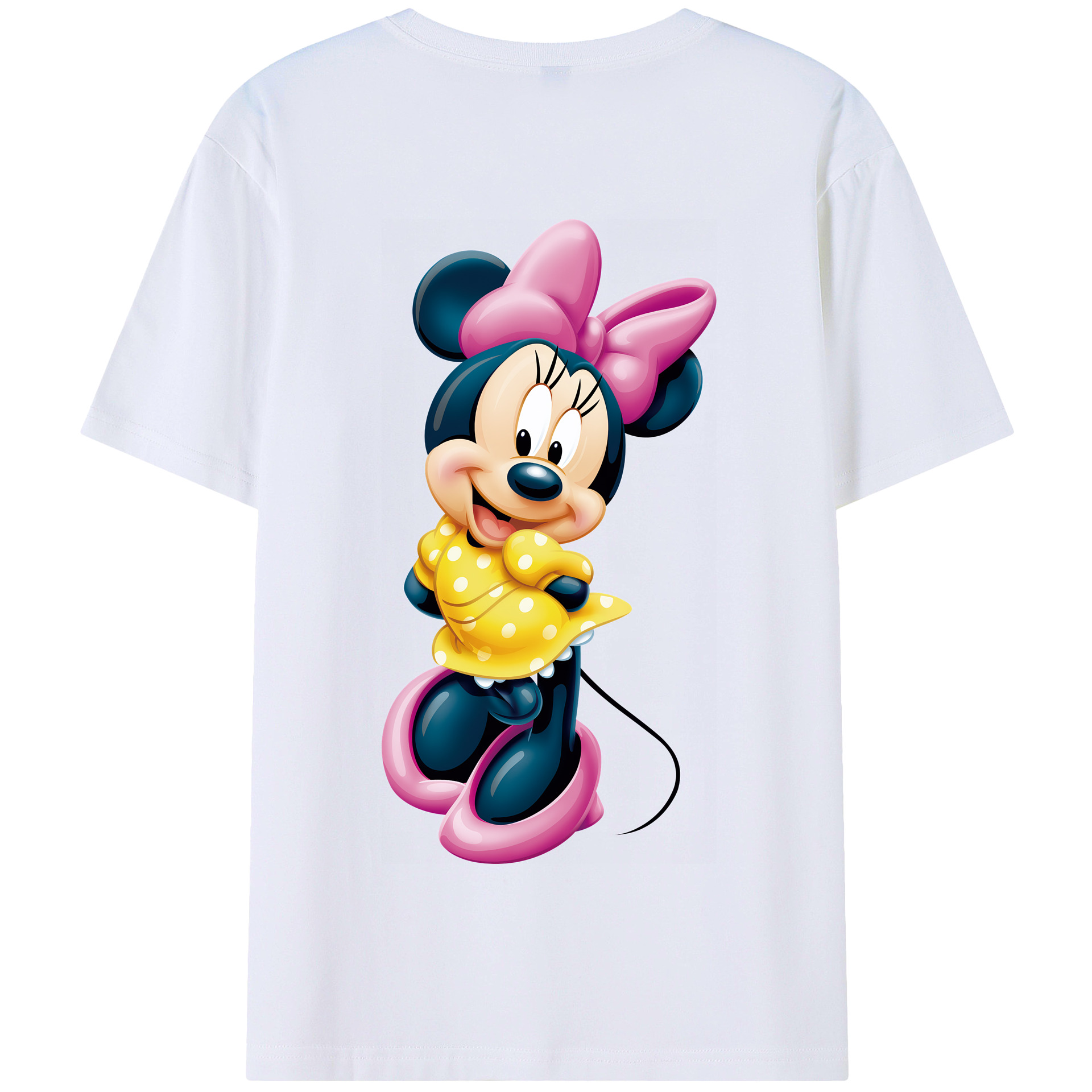 （画像用） ミッキーマウス Mickey Mouse 綿100％半袖Tシャツ（背面プリント）