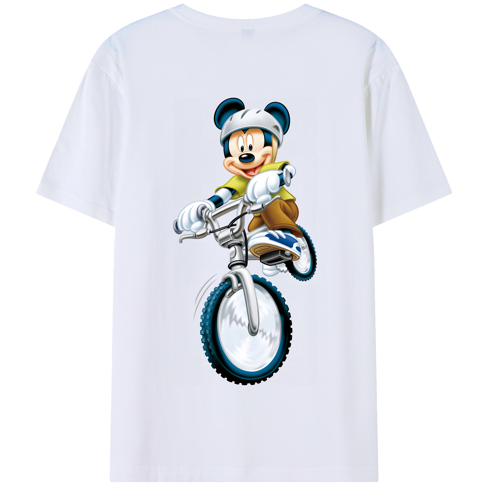 （画像用） ミッキーマウス Mickey Mouse 綿100％半袖Tシャツ（背面プリント）