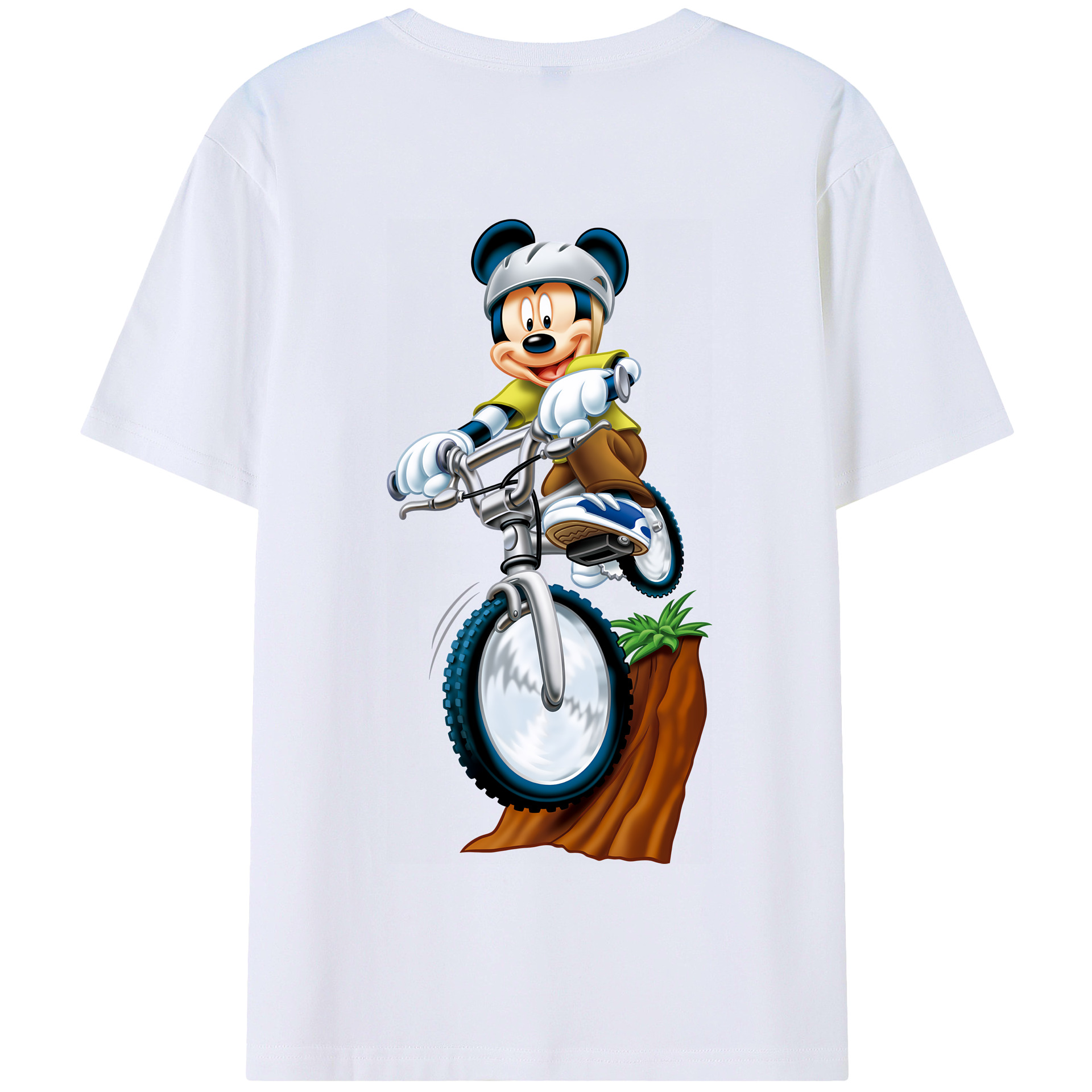 （画像用） ミッキーマウス Mickey Mouse 綿100％半袖Tシャツ（背面プリント）