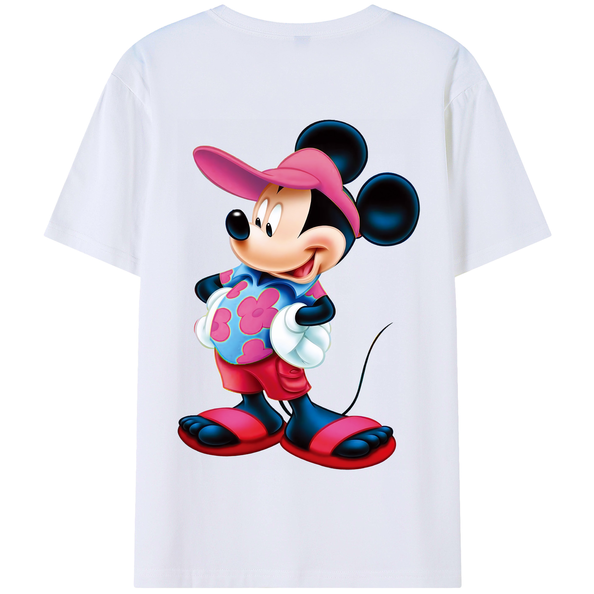 （画像用） ミッキーマウス Mickey Mouse 綿100％半袖Tシャツ（背面プリント）