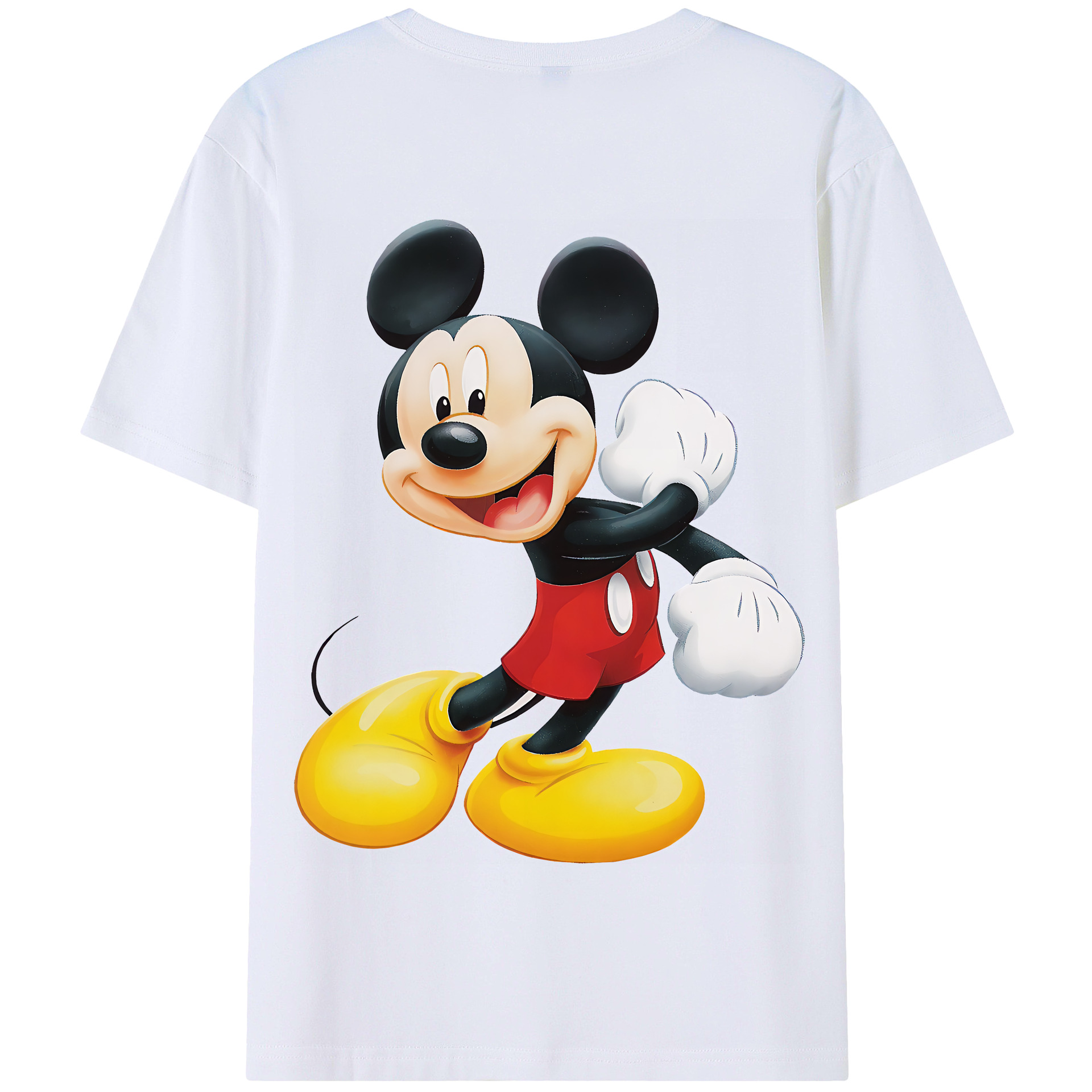 （画像用） ミッキーマウス Mickey Mouse 綿100％半袖Tシャツ（背面プリント）