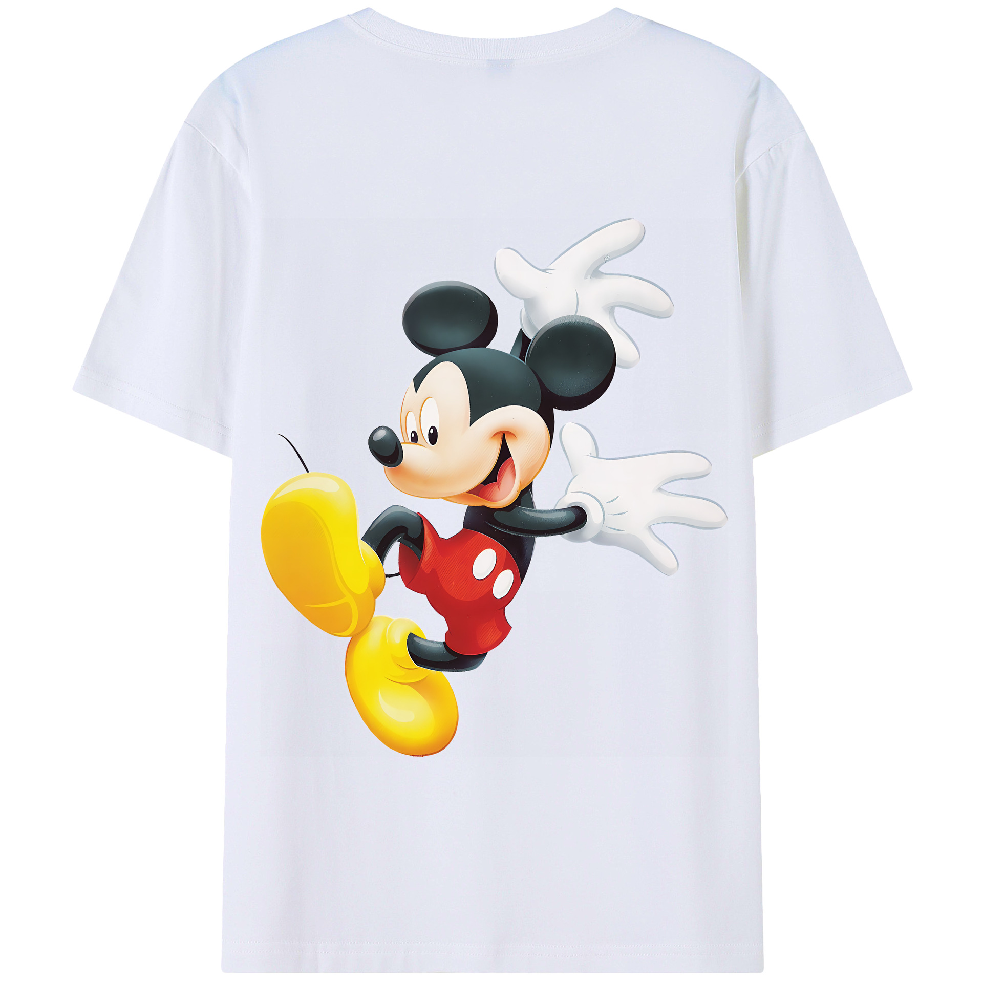 （画像用） ミッキーマウス Mickey Mouse 綿100％半袖Tシャツ（背面プリント）