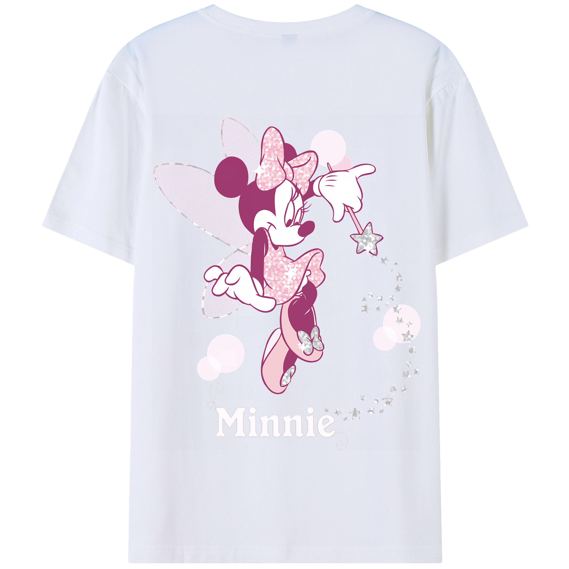 （画像用） ミッキーマウス Mickey Mouse 綿100％半袖Tシャツ（背面プリント）