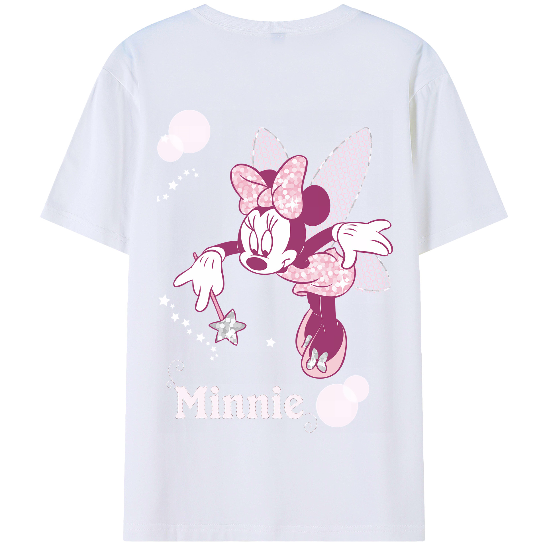 （画像用） ミッキーマウス Mickey Mouse 綿100％半袖Tシャツ（背面プリント）