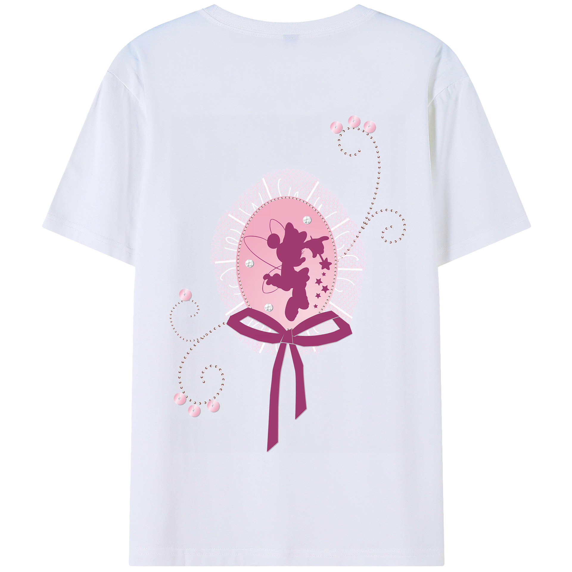 （画像用） ミッキーマウス Mickey Mouse 綿100％半袖Tシャツ（背面プリント）