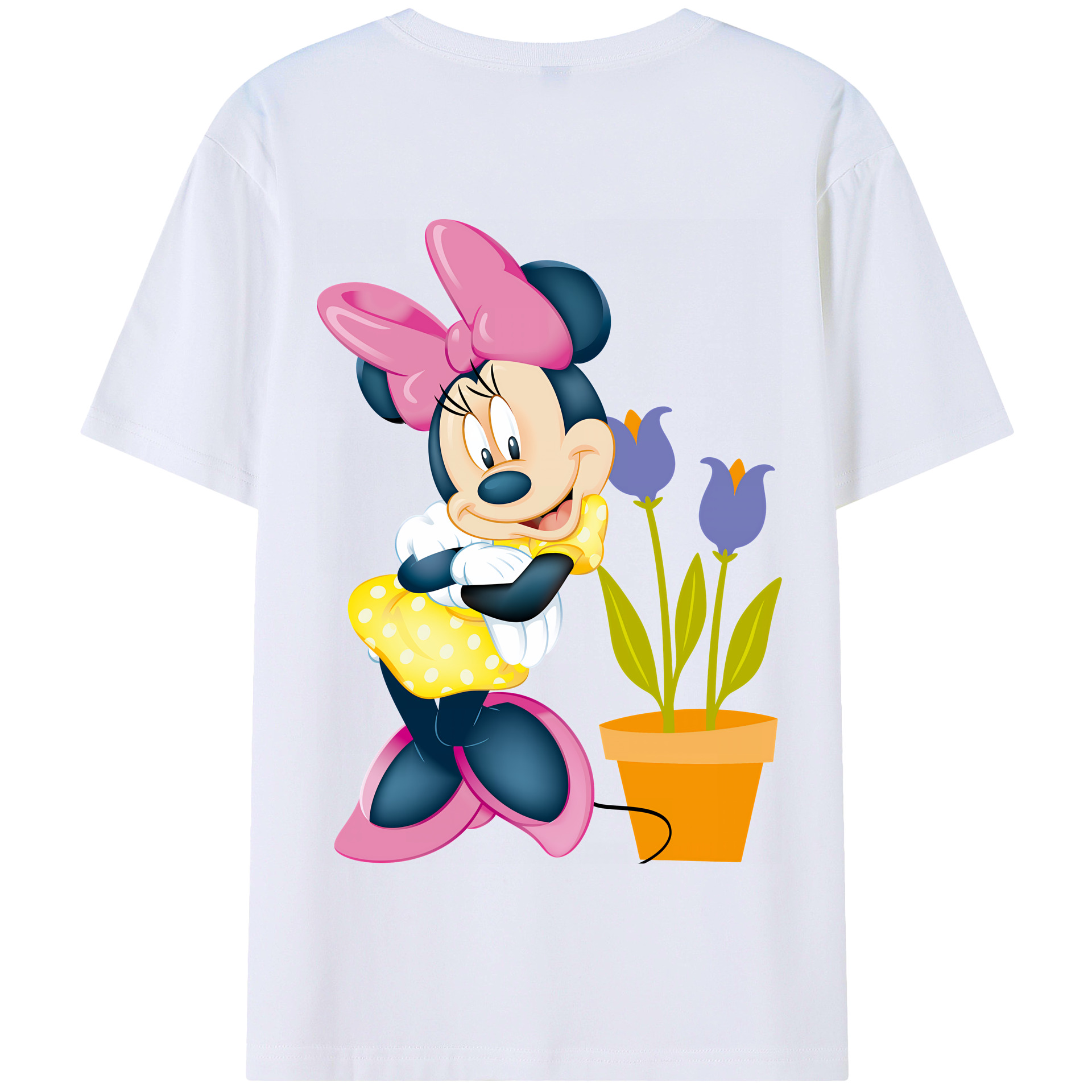 （画像用） ミッキーマウス Mickey Mouse 綿100％半袖Tシャツ（背面プリント）
