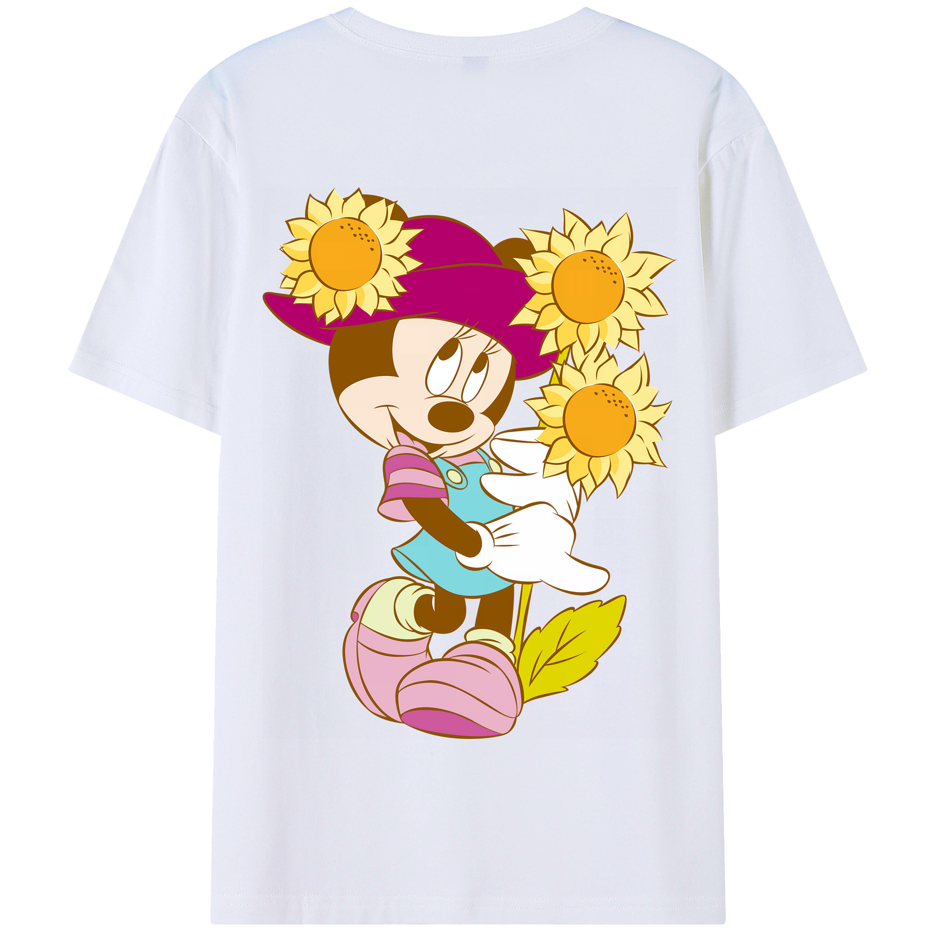 （画像用） ミッキーマウス Mickey Mouse 綿100％半袖Tシャツ（背面プリント）